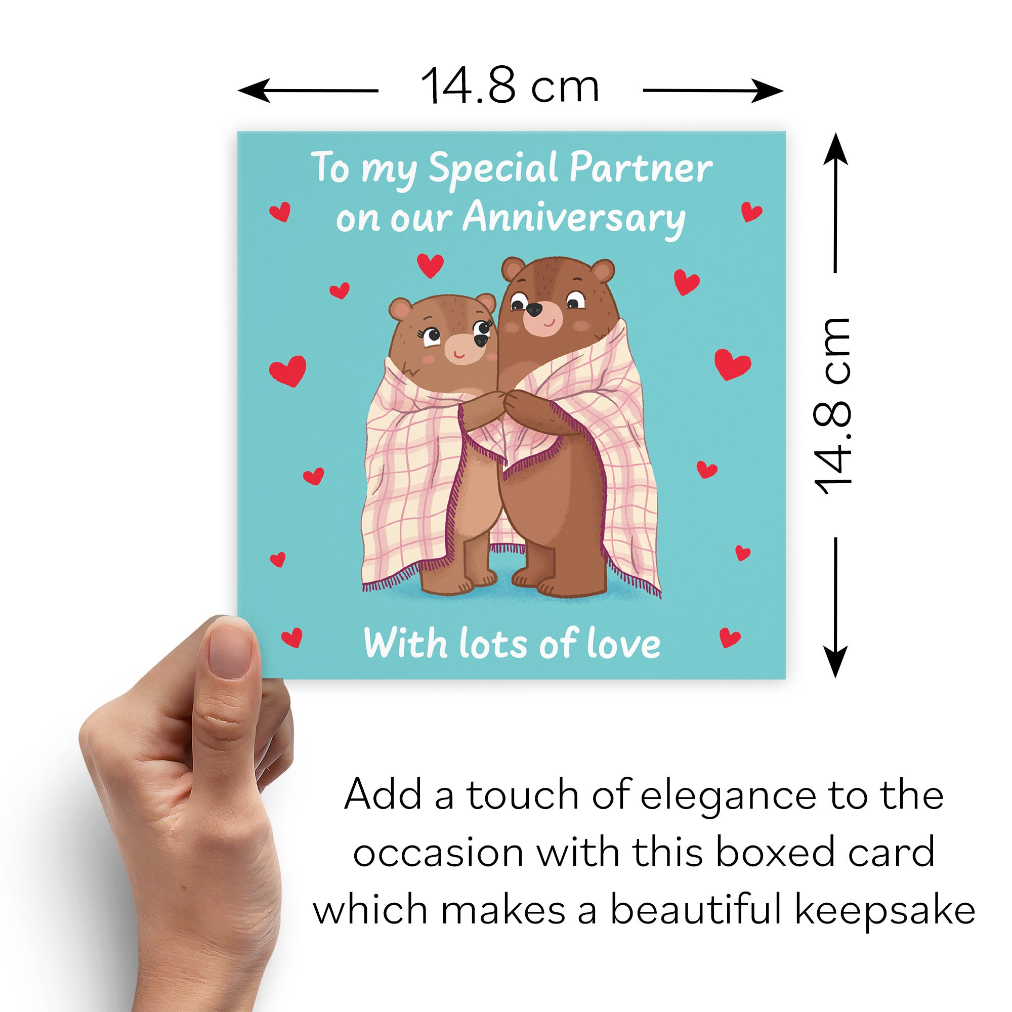 Boxed Partner Anniversary Card Snuggly Bears Love Story - Default Title (B0DHZVX4CJ)