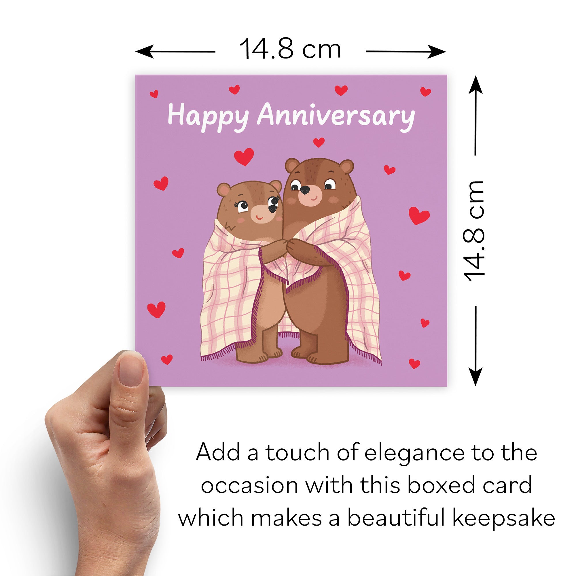 Boxed Snuggly Bears Anniversary Card Love Story - Default Title (B0DHZVXTWQ)