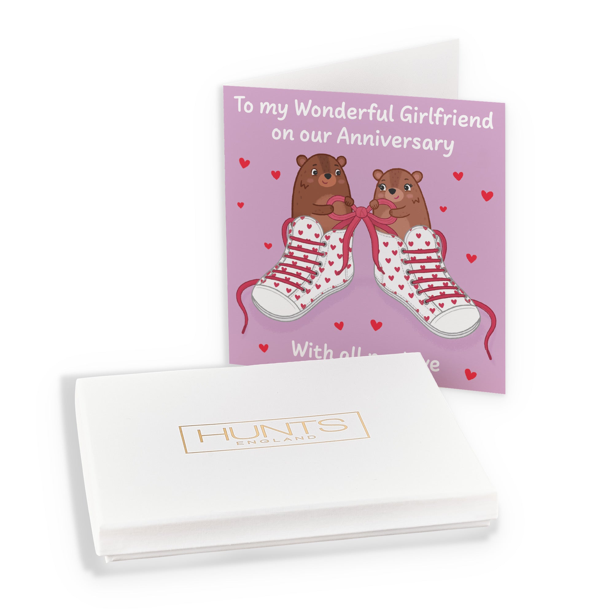 Boxed Girlfriend Anniversary Card Laces Love Story - Default Title (B0DHZW3Q82)