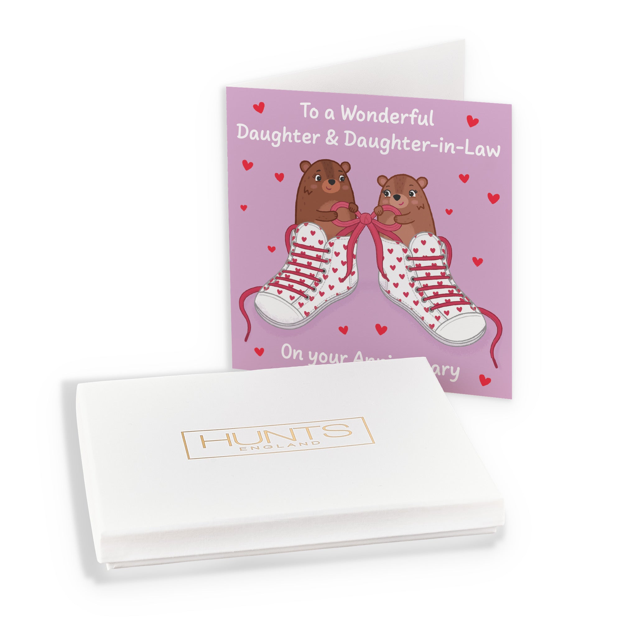 Boxed Daughter And Daughter In Law Anniversary Card Laces Love Story - Default Title (B0DHZW52M4)