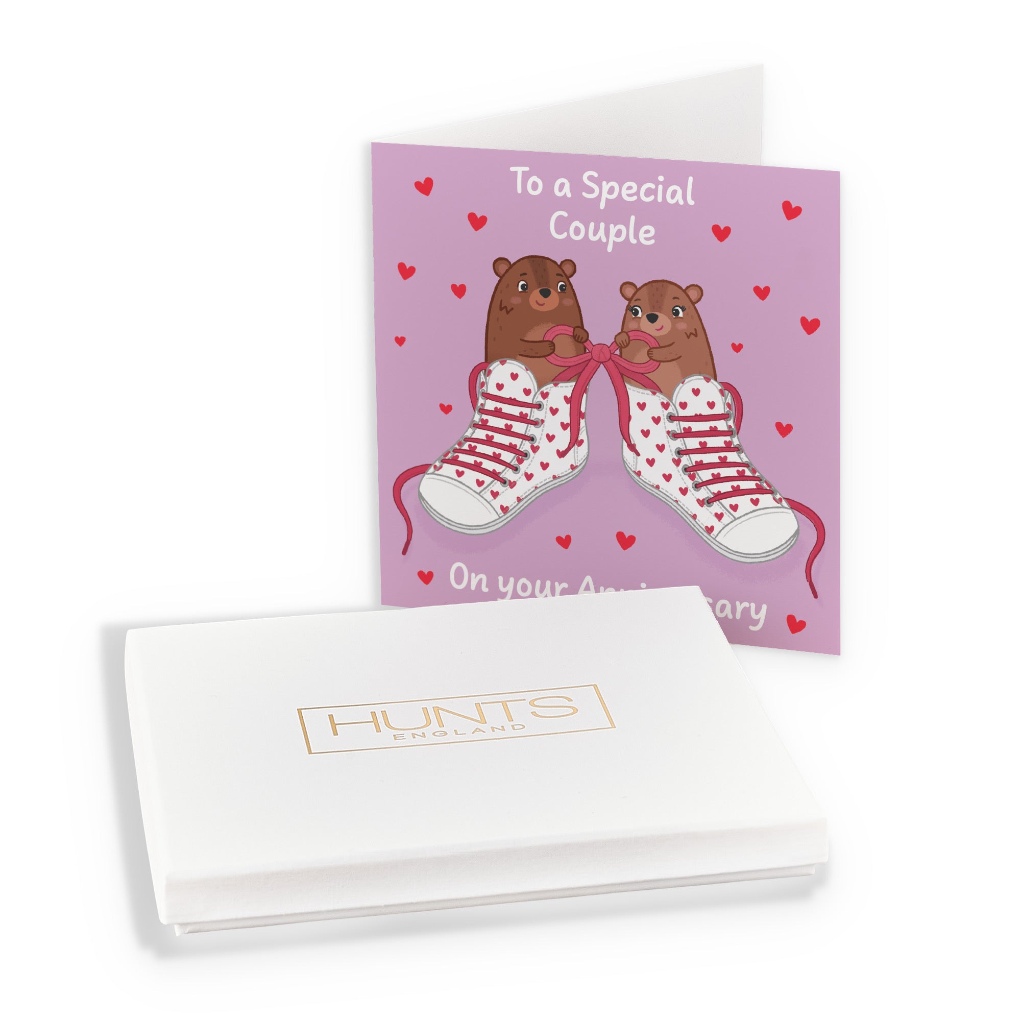 Boxed Couple Anniversary Card Laces Love Story - Default Title (B0DHZW55TW)