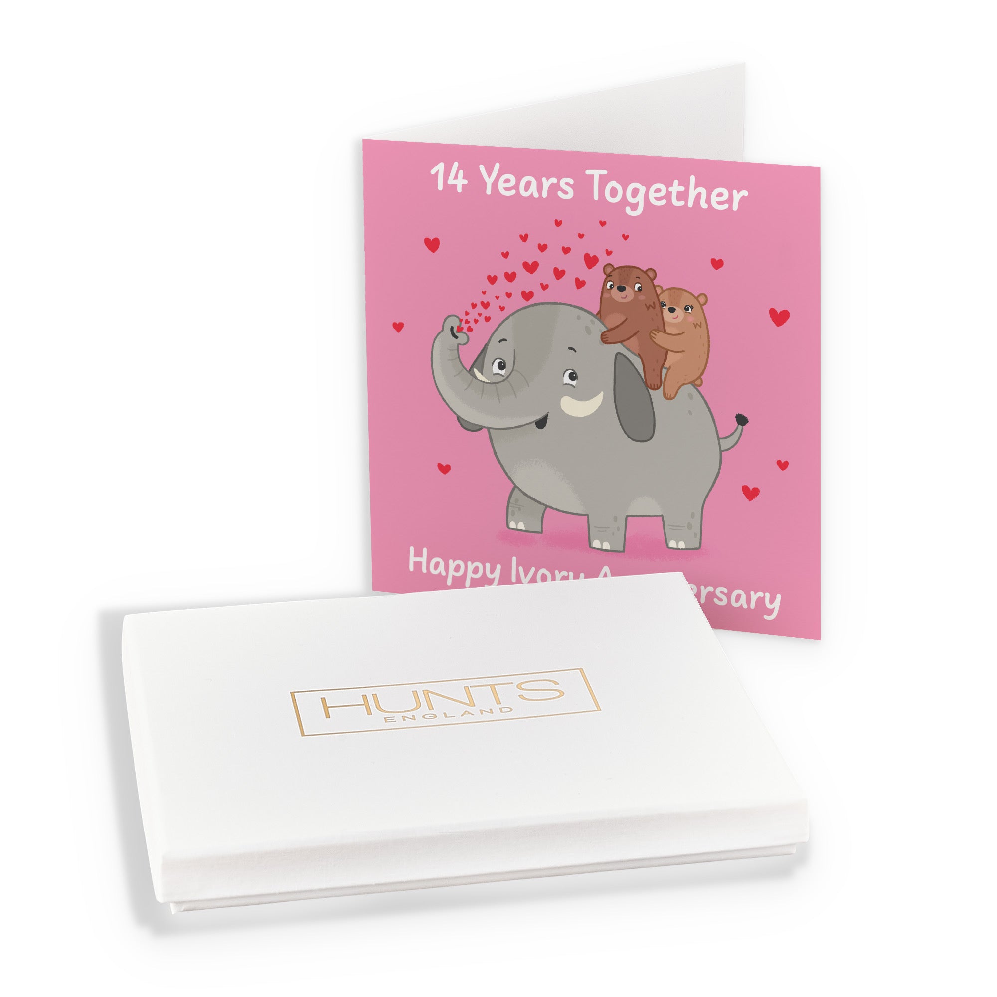 Boxed 14th Anniversary Card Love Story - Default Title (B0DHZW7FHK)