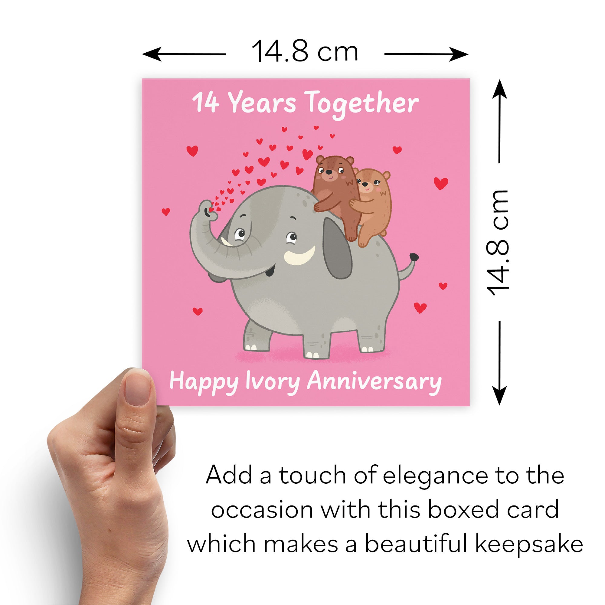 Boxed 14th Anniversary Card Love Story - Default Title (B0DHZW7FHK)