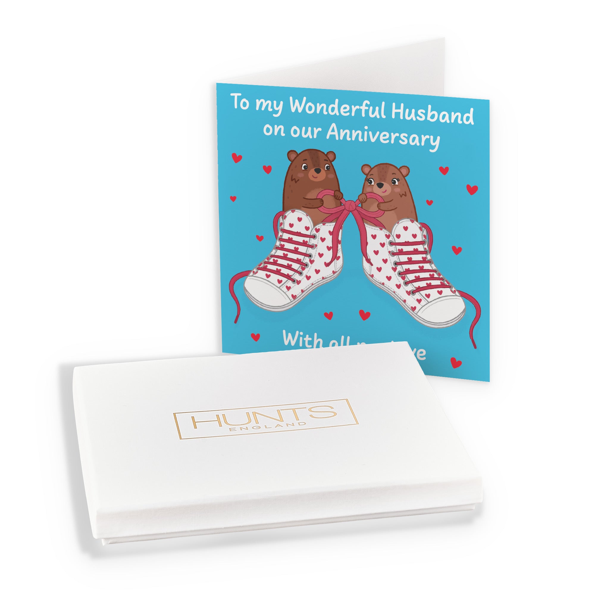 Boxed Husband Anniversary Card Laces Love Story - Default Title (B0DHZW7ZQR)