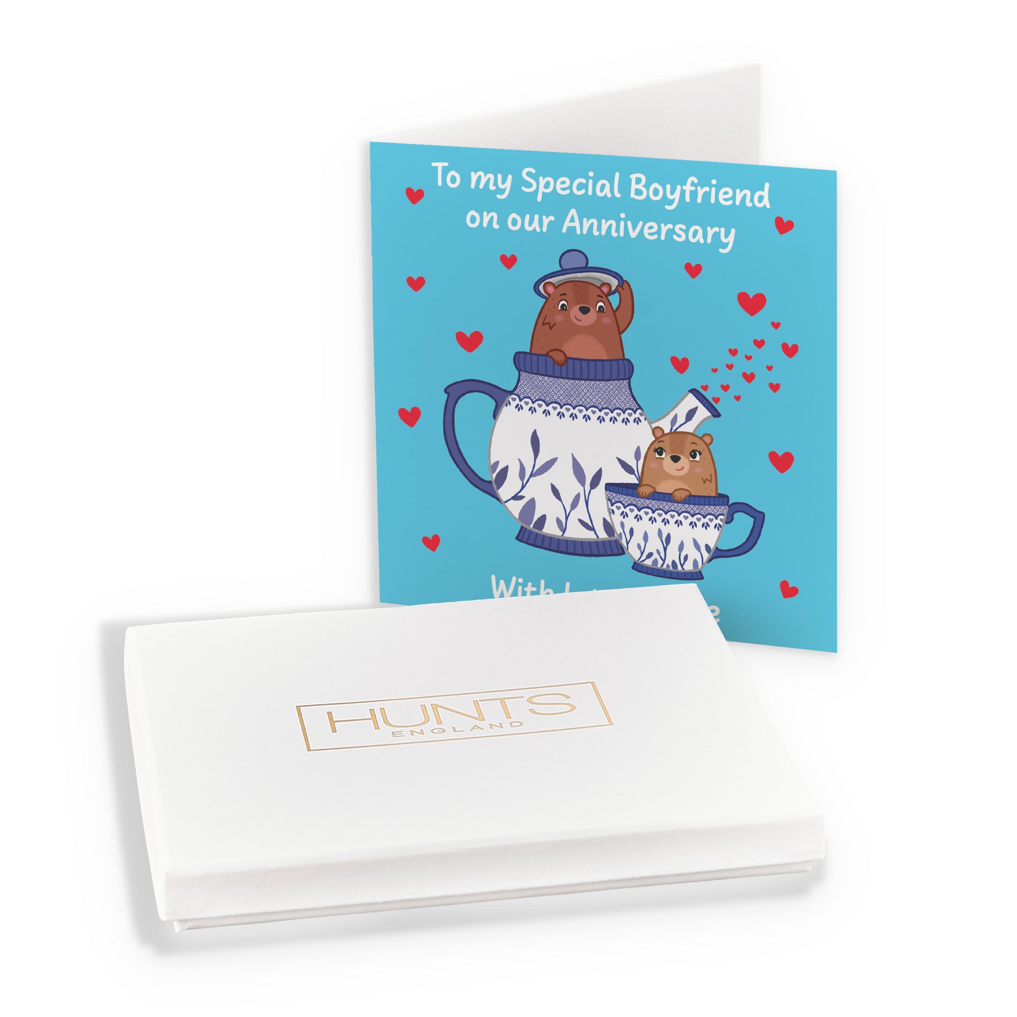 Boxed Boyfriend Anniversary Card Teapot Love Story - Default Title (B0DHZW8ZTM)