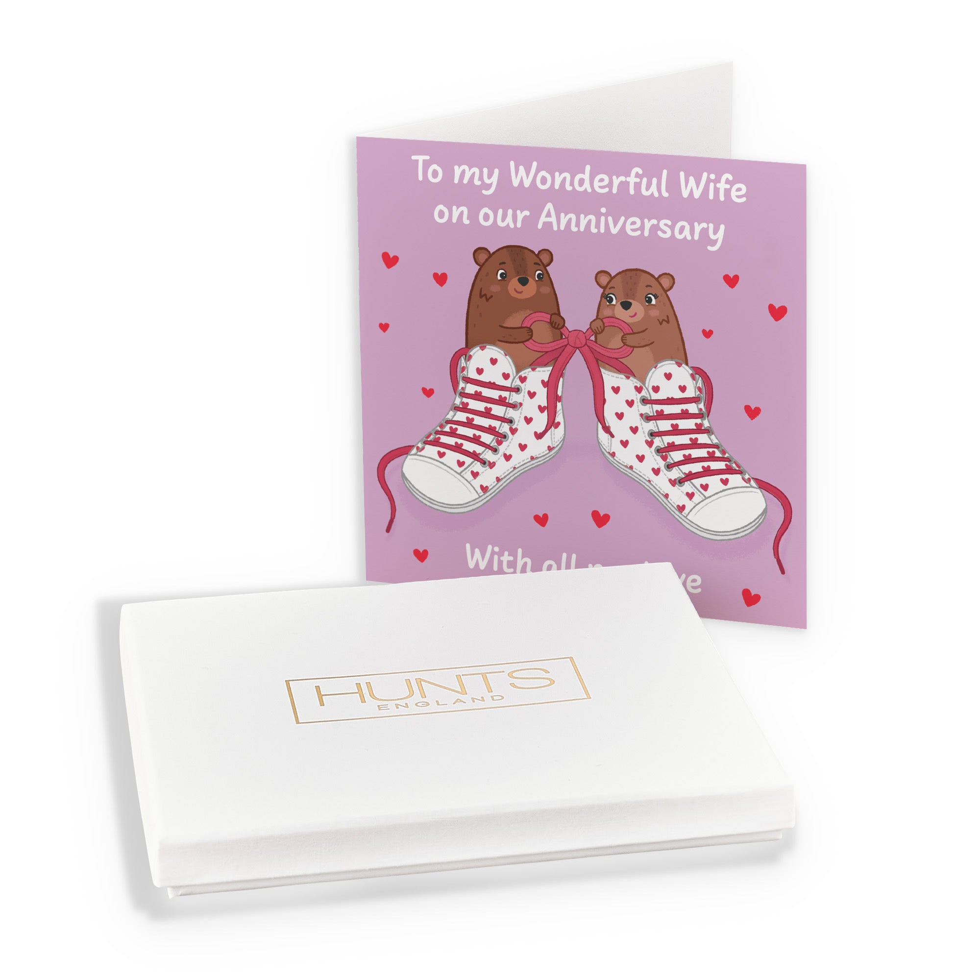 Boxed Wife Anniversary Card Laces Love Story - Default Title (B0DHZW9ZYF)