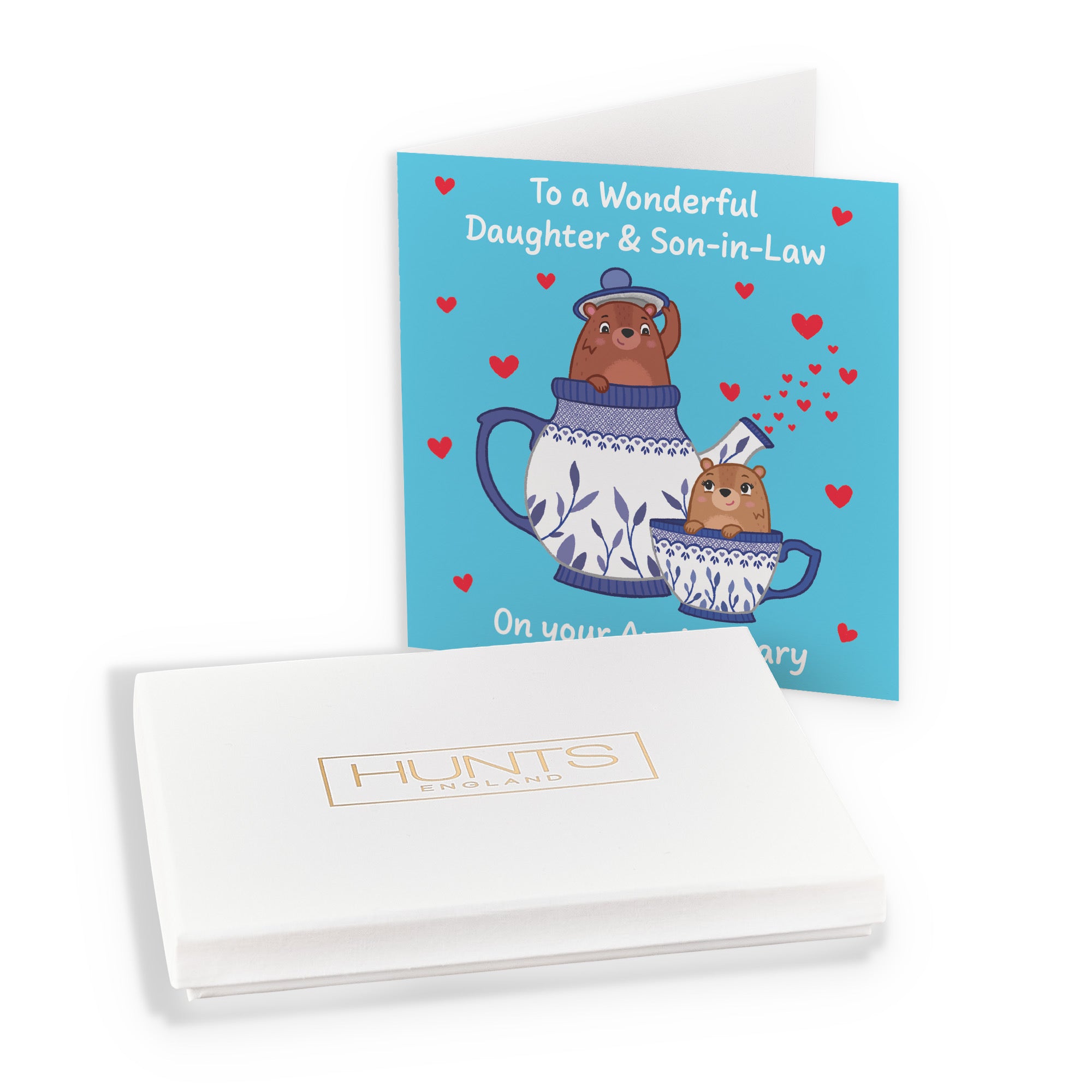 Boxed Daughter And Son In Law Anniversary Card Teapot Love Story - Default Title (B0DHZWCKW2)