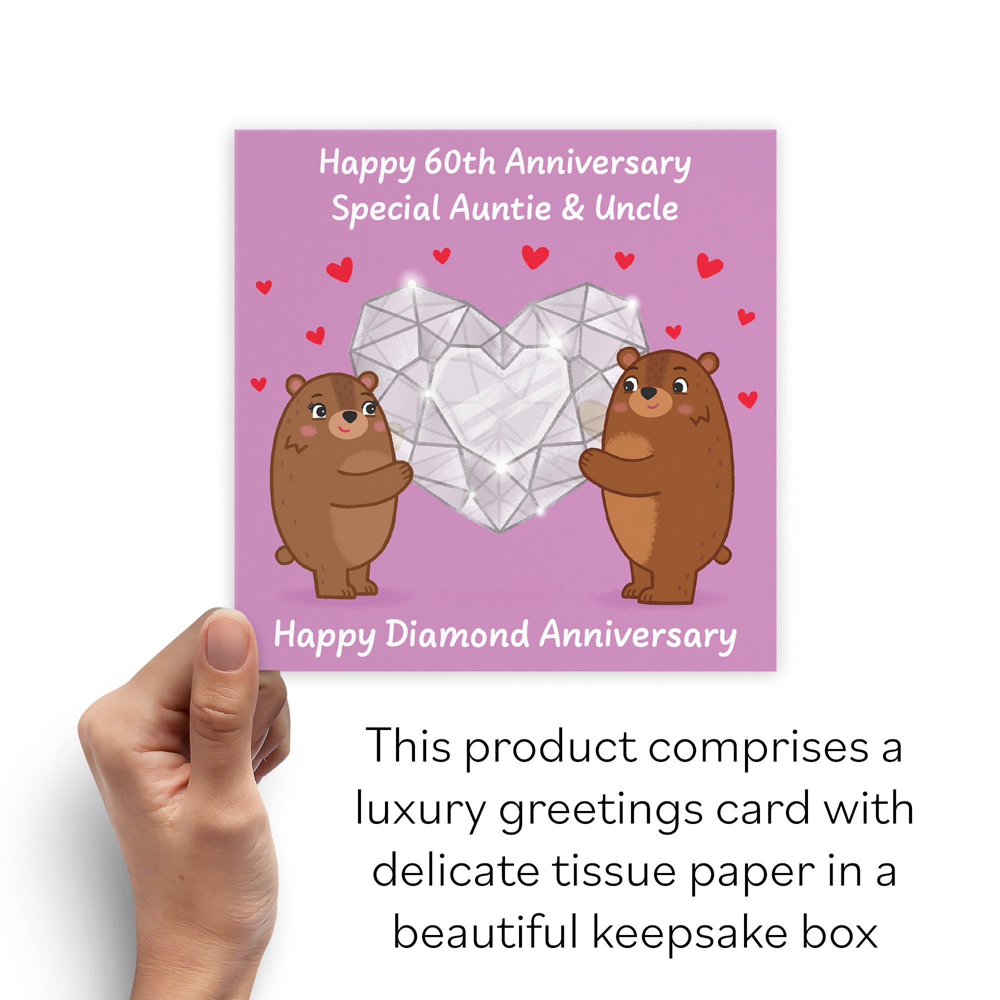 Boxed 60th Auntie And Uncle Anniversary Card Love Story - Default Title (B0DHZWCL4V)