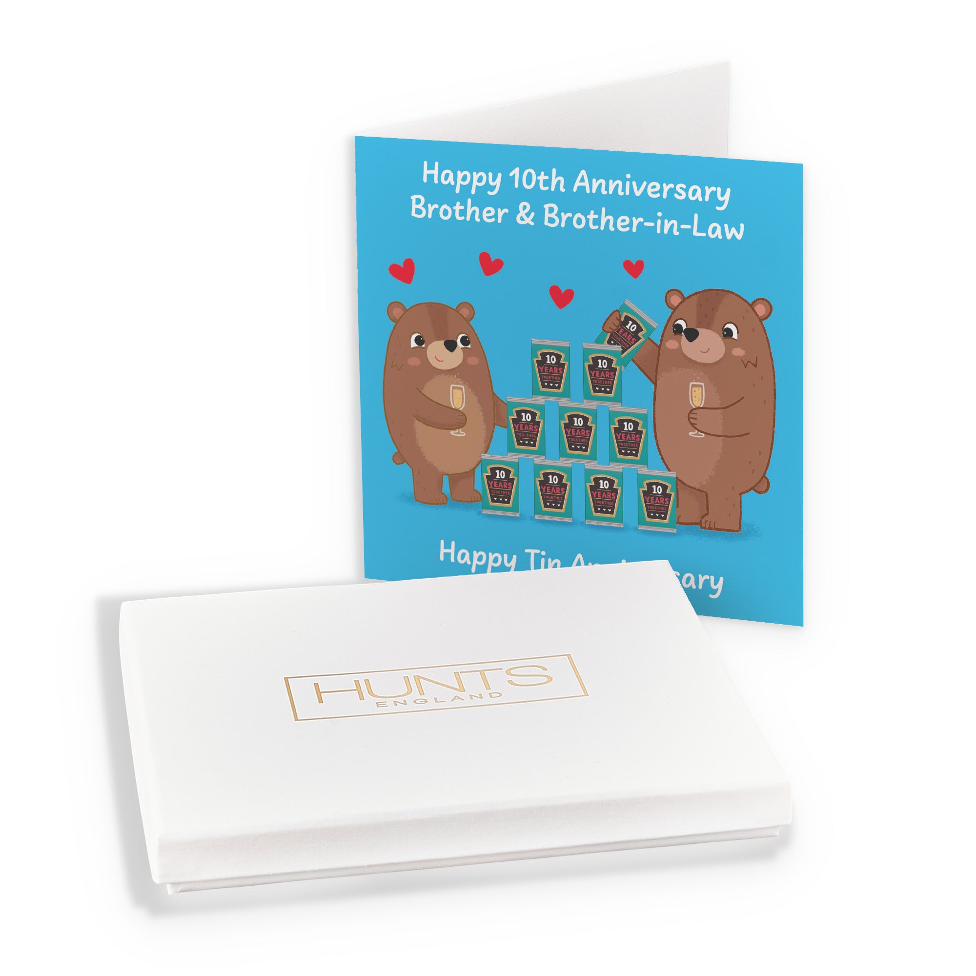 Boxed 10th Brother And Brother In Law Anniversary Card Love Story - Default Title (B0DHZWDK93)