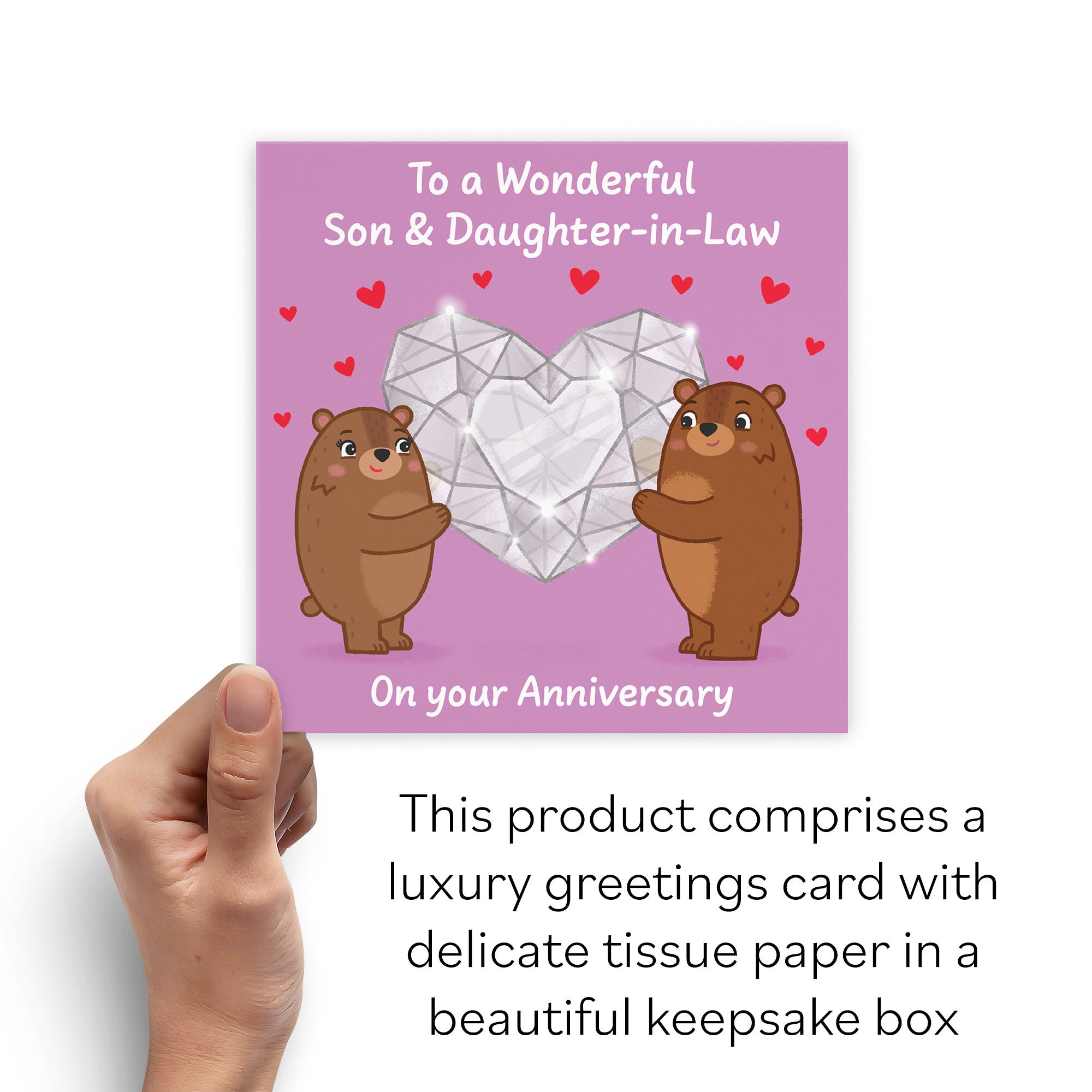 Boxed Son And Daughter In Law Anniversary Card Sparkling Love Story - Default Title (B0DHZWDMV6)