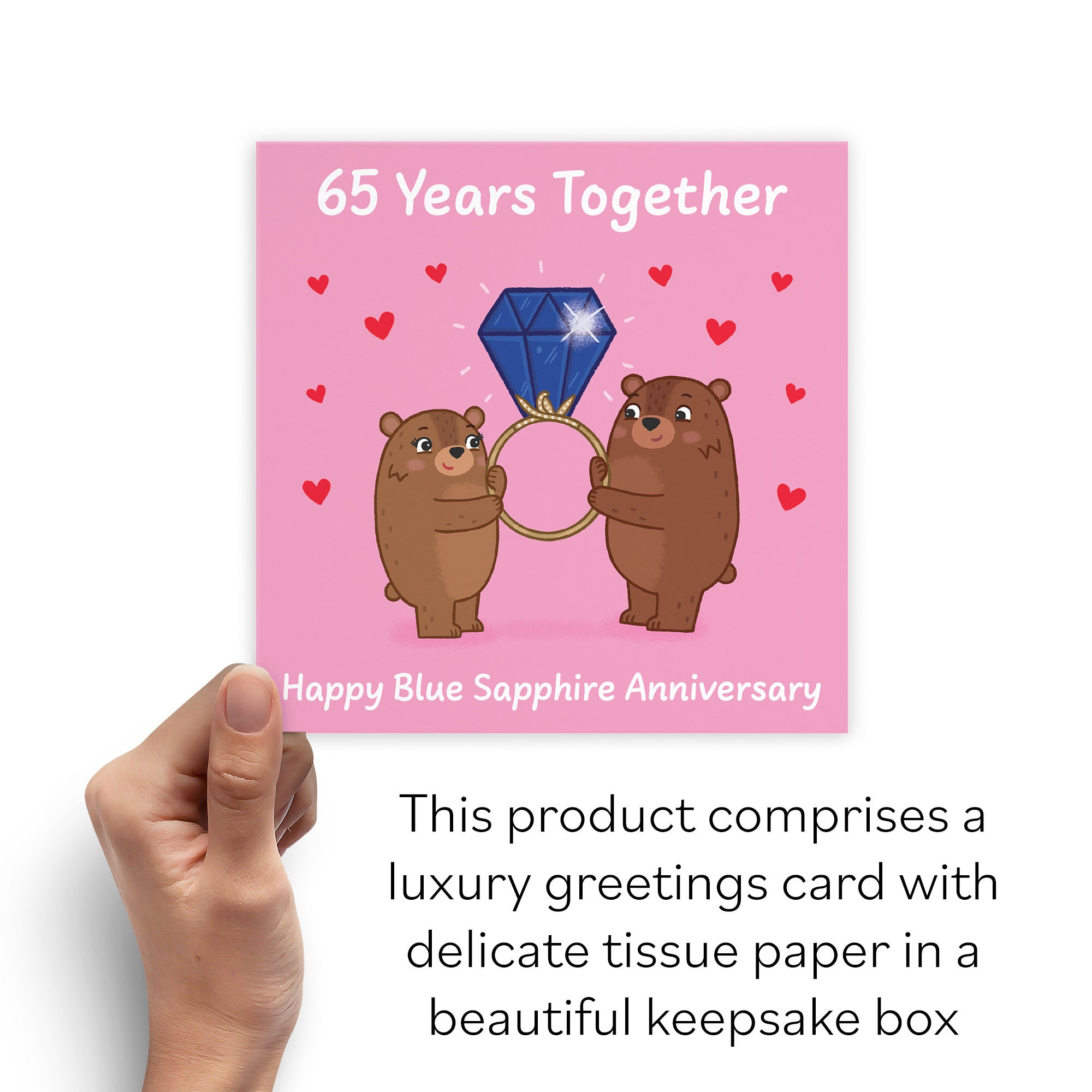 Boxed 65th Anniversary Card Love Story - Default Title (B0DHZWM65J)