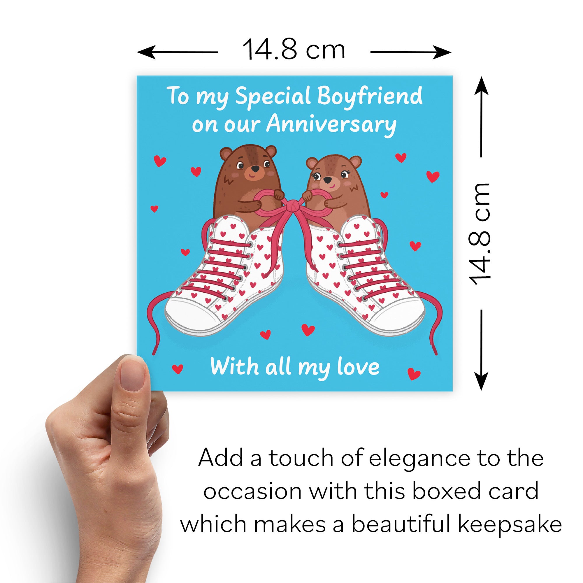 Boxed Boyfriend Anniversary Card Laces Love Story - Default Title (B0DHZWVKDF)