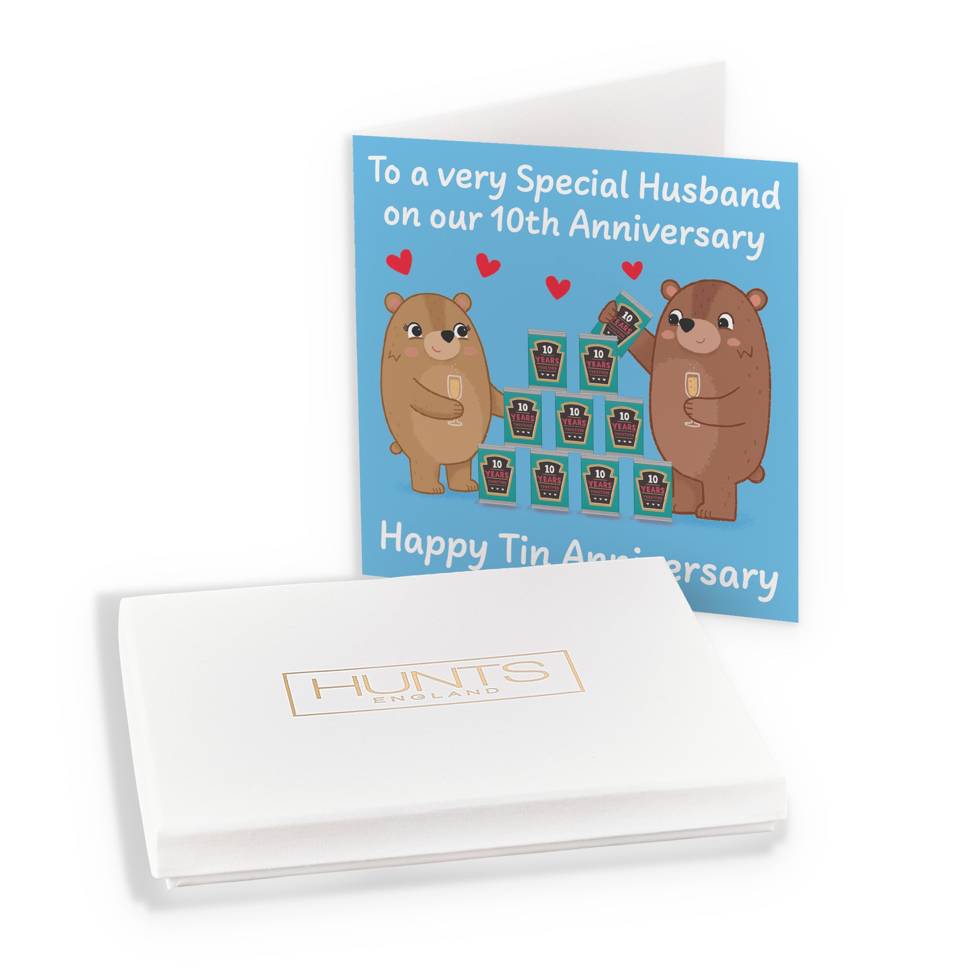 Boxed 10th Husband Anniversary Card Love Story - Default Title (B0DHZWXZ6C)