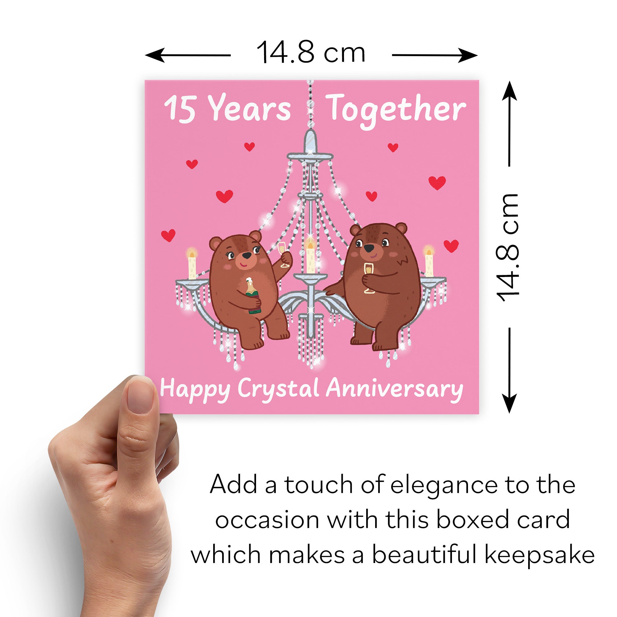 Boxed 15th Anniversary Card Love Story - Default Title (B0DHZX4TQP)