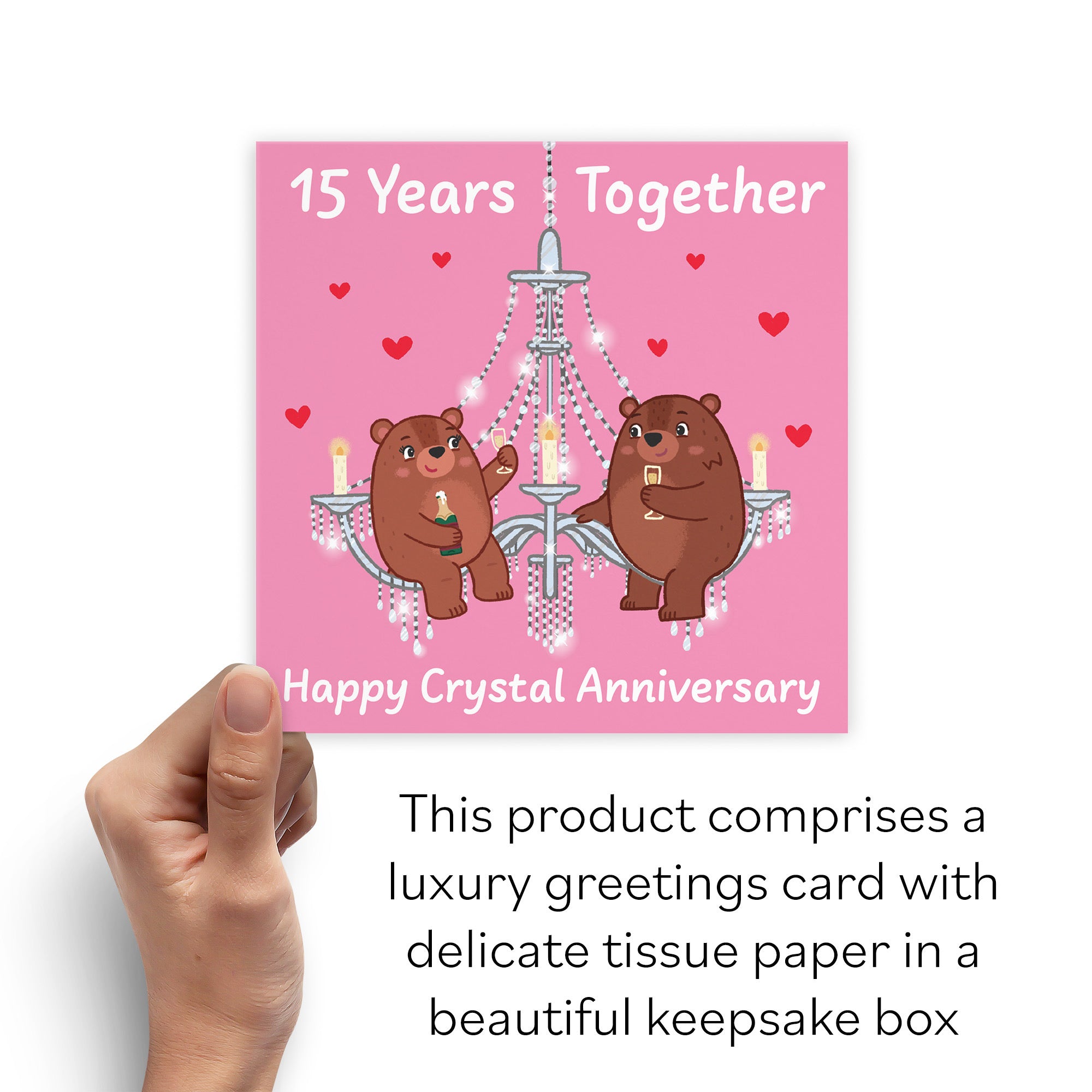 Boxed 15th Anniversary Card Love Story - Default Title (B0DHZX4TQP)