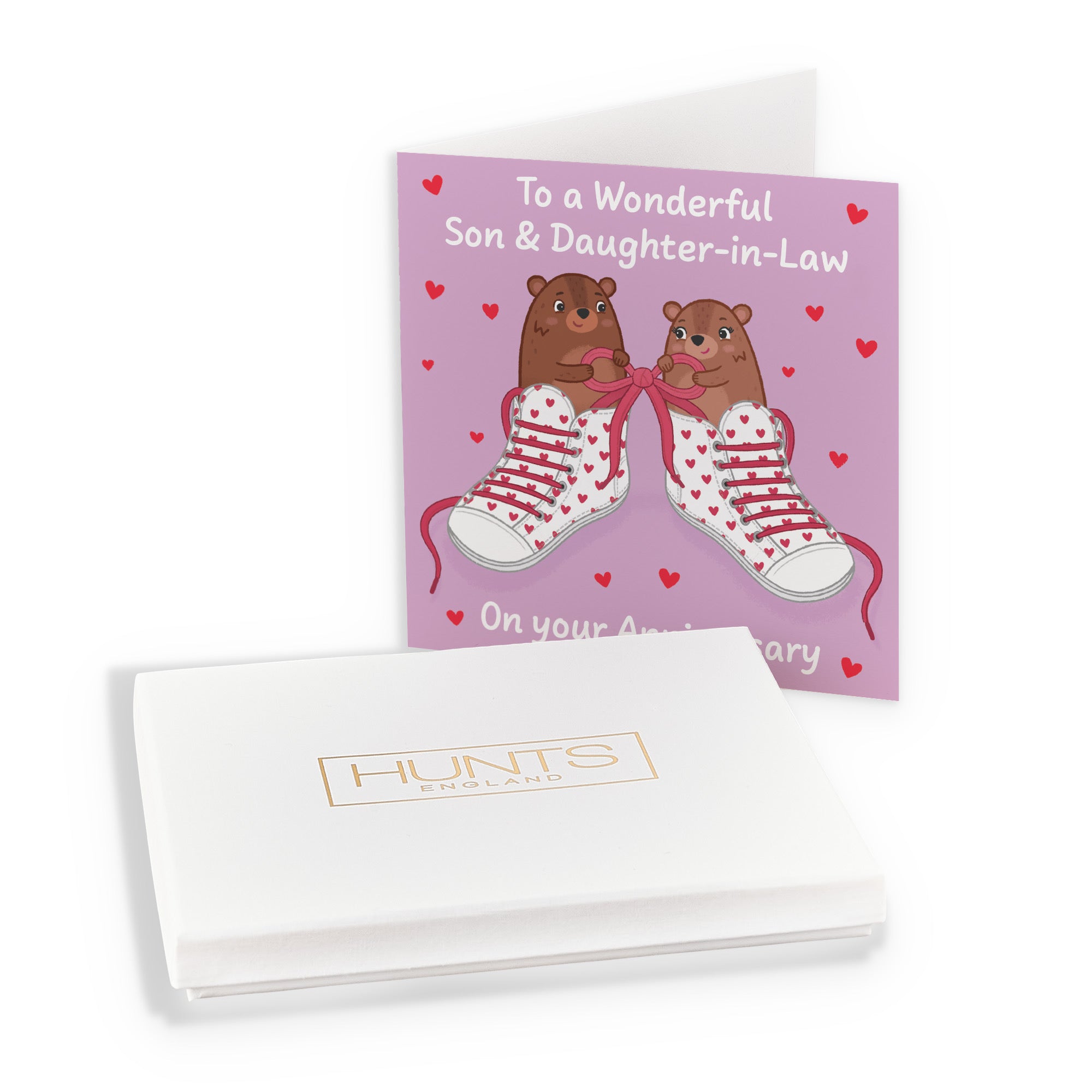 Boxed Son And Daughter In Law Anniversary Card Laces Love Story - Default Title (B0DHZXF65Z)