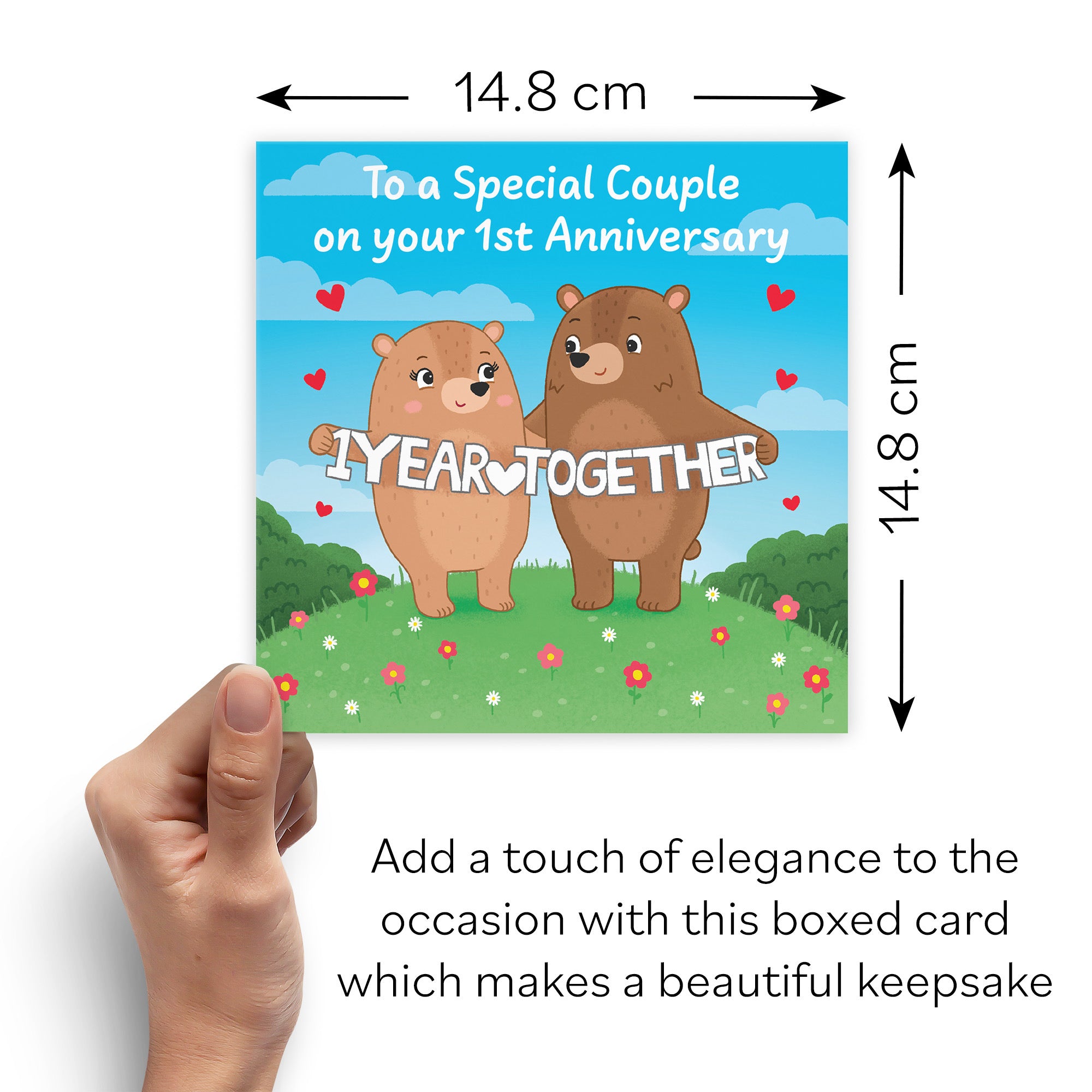 Boxed 1st Couple Anniversary Card Love Story - Default Title (B0DHZXK2W8)