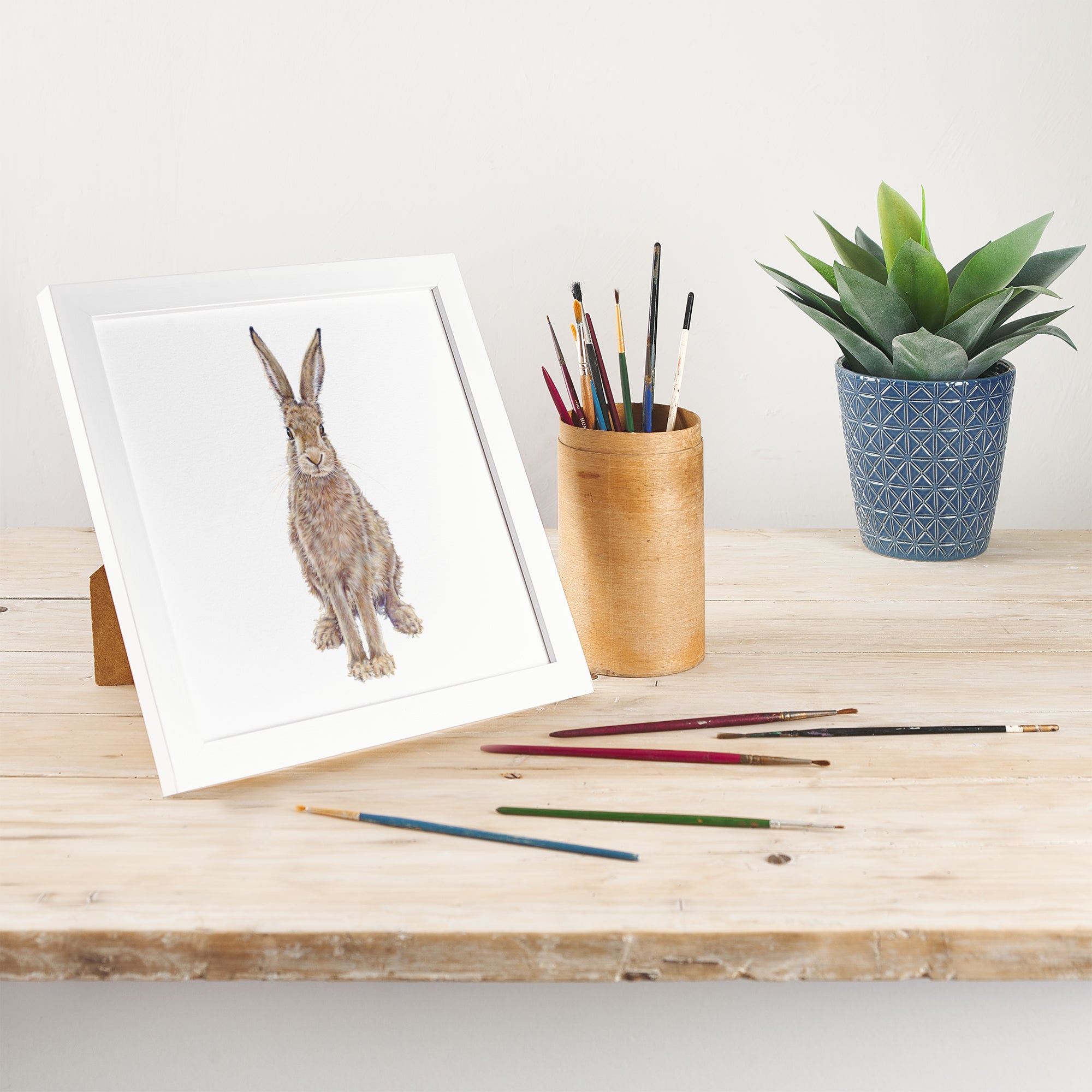 'The Hare' Fine Art Framed Print In Luxury Box