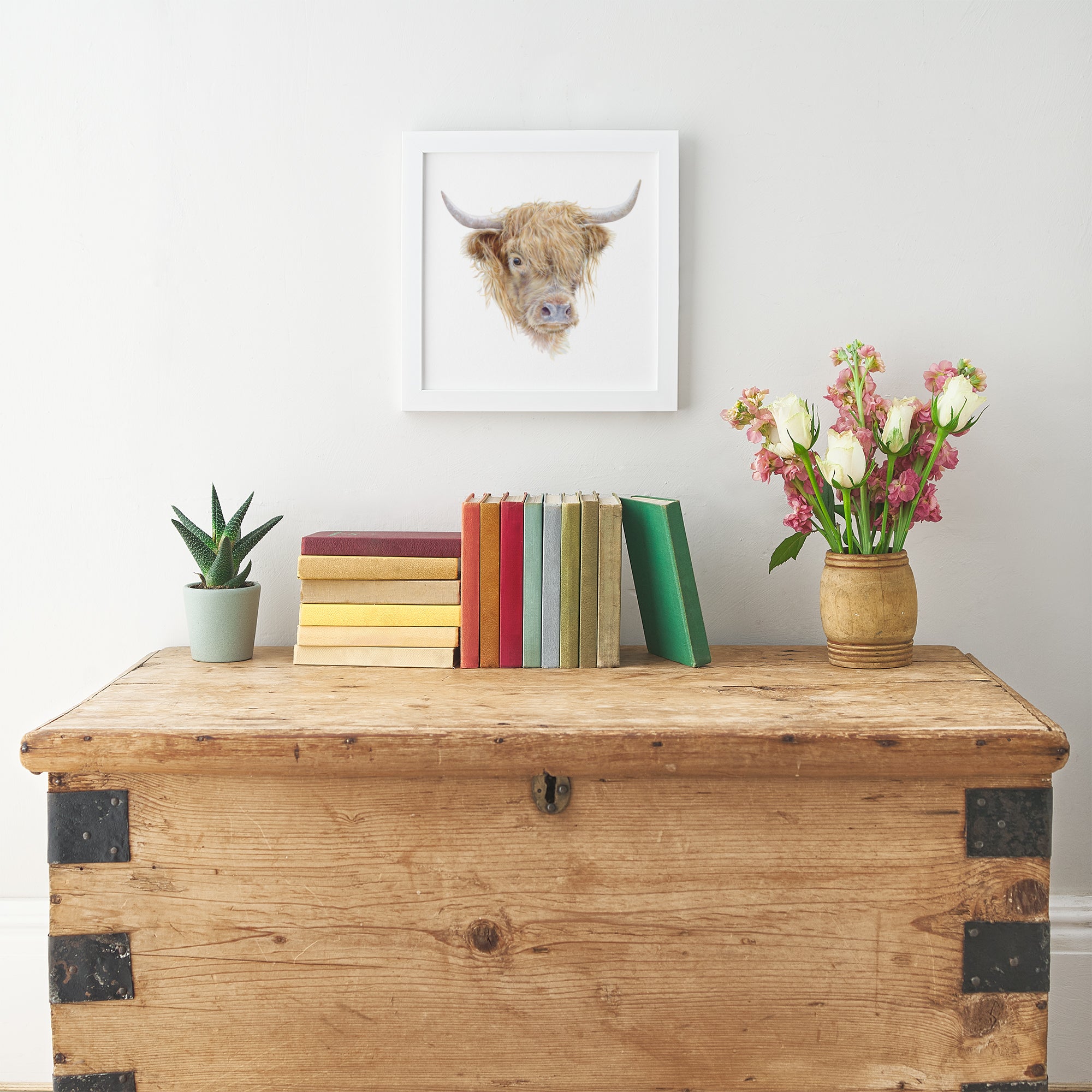 'Highland Cow' Fine Art Framed Print In Luxury Box