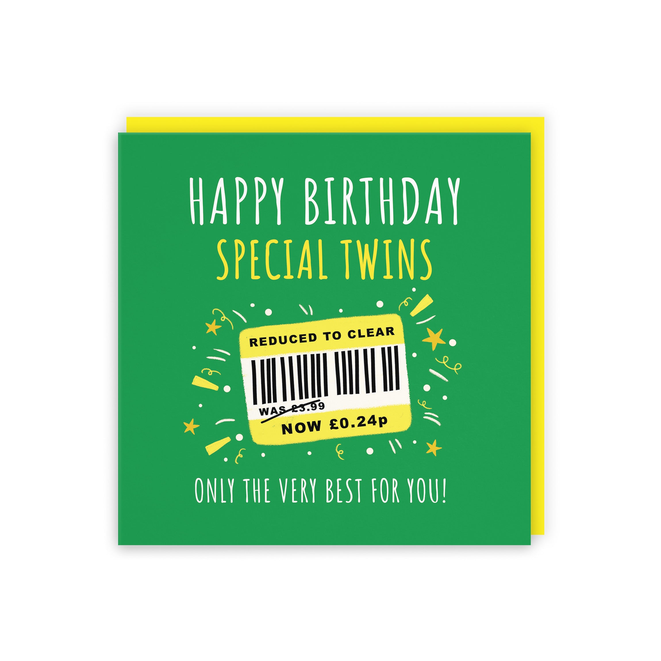 Twins Birthday Card Reduced To Clear Moments - Default Title (BS00038)