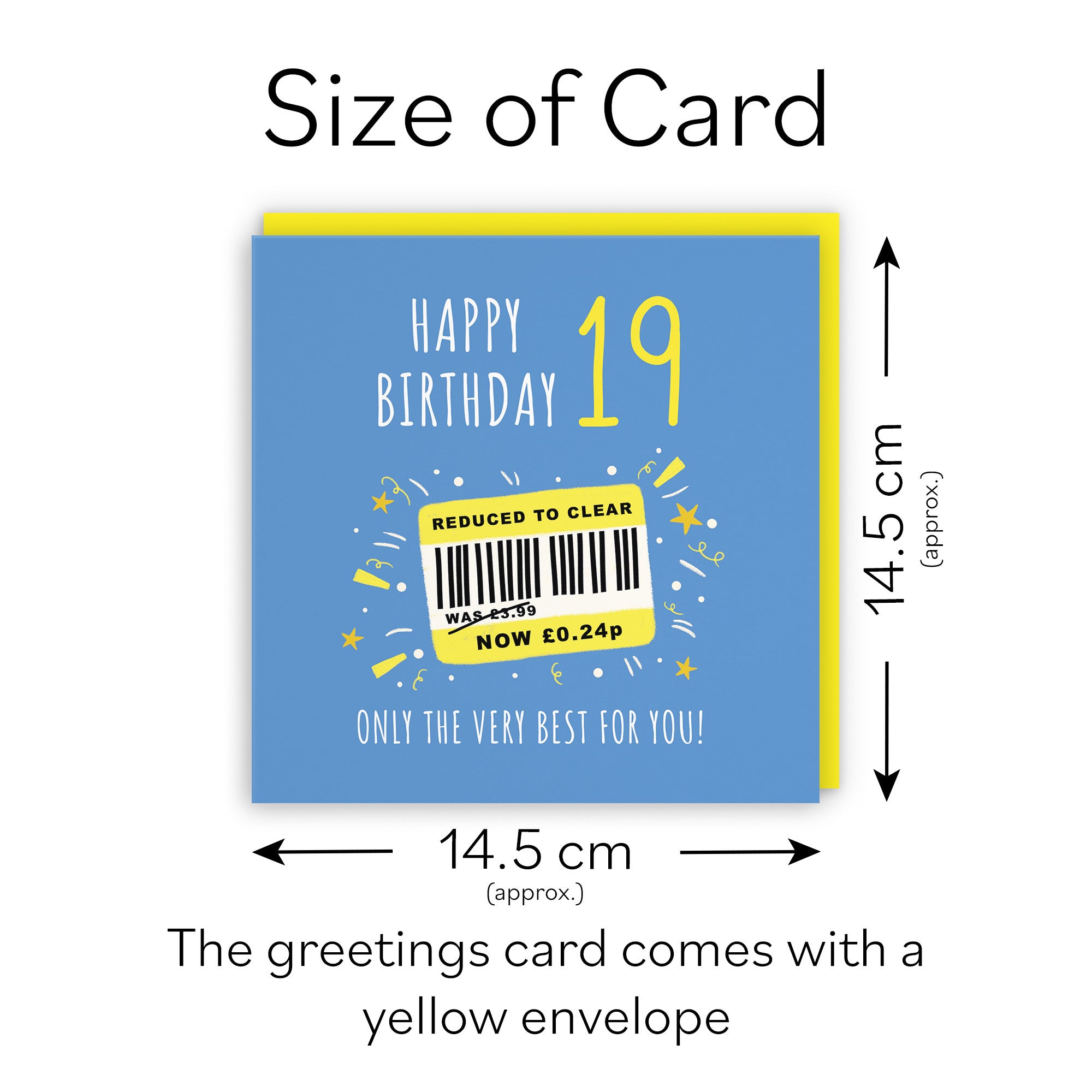 Men's 19th Birthday Card Reduced To Clear Moments - Default Title (BS00040)