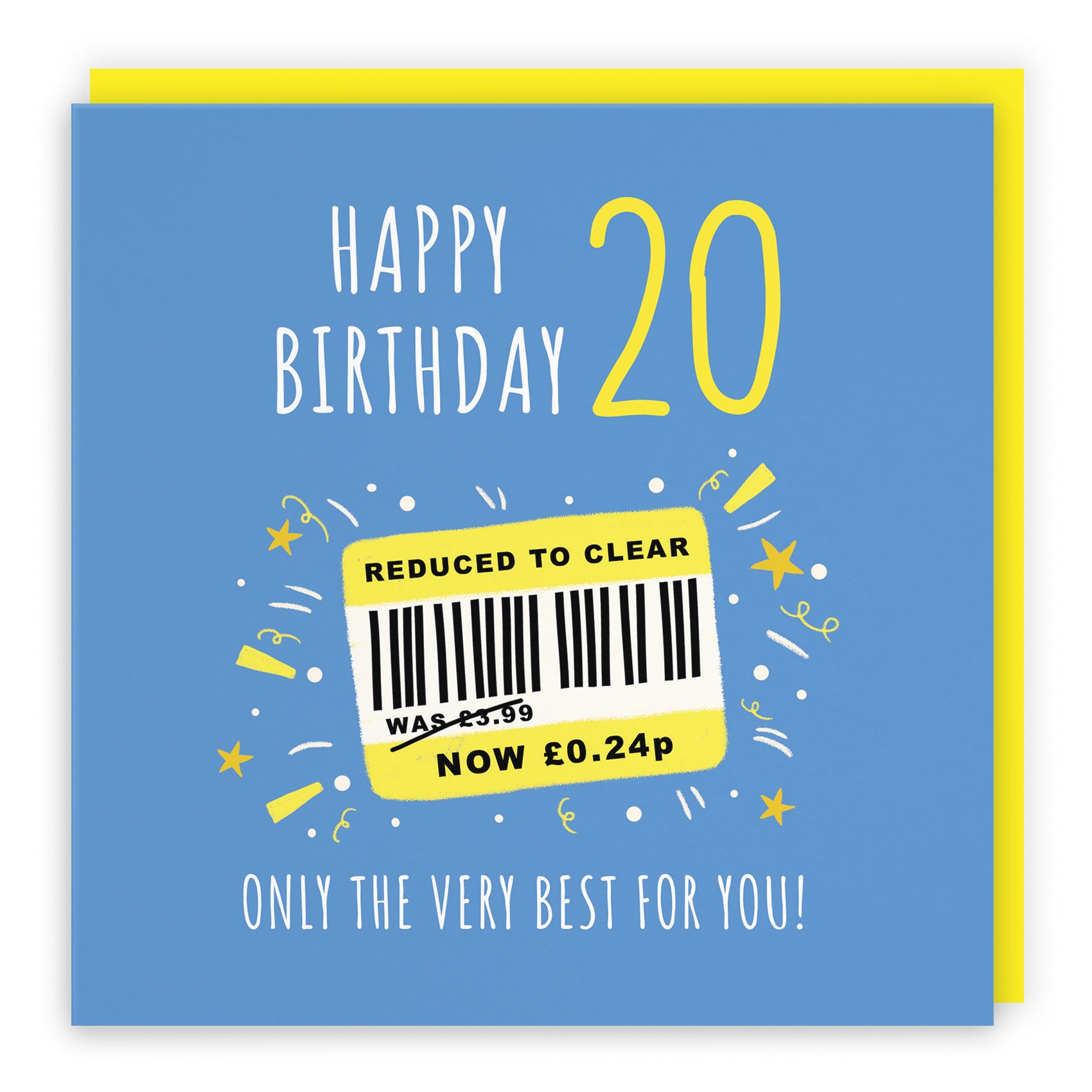 Men's 20th Birthday Card Reduced To Clear Moments - Default Title (BS00041)