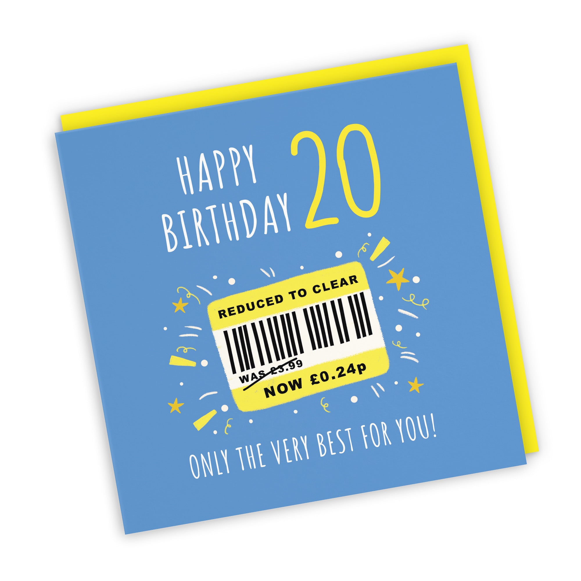 Men's 20th Birthday Card Reduced To Clear Moments - Default Title (BS00041)