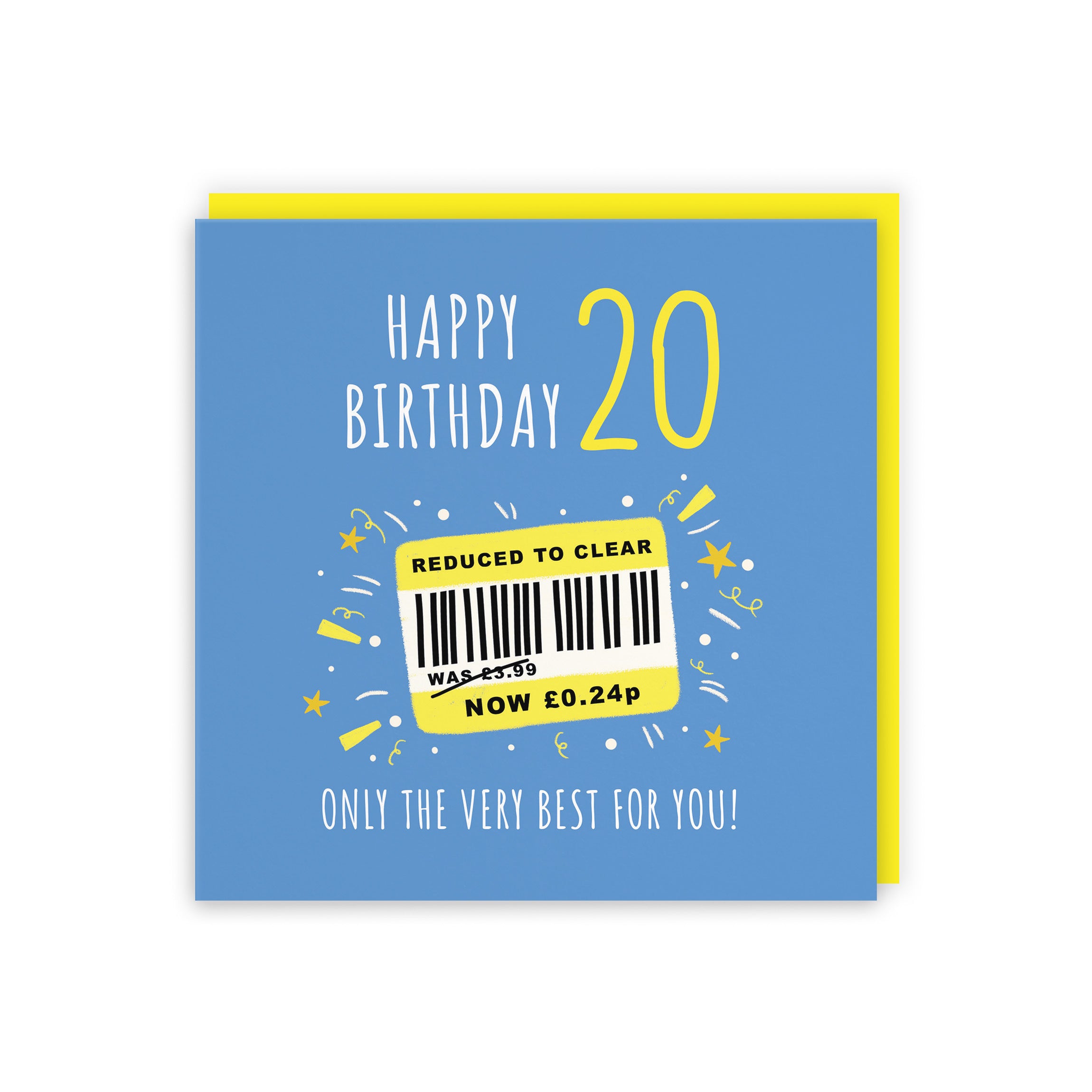 Men's 20th Birthday Card Reduced To Clear Moments - Default Title (BS00041)