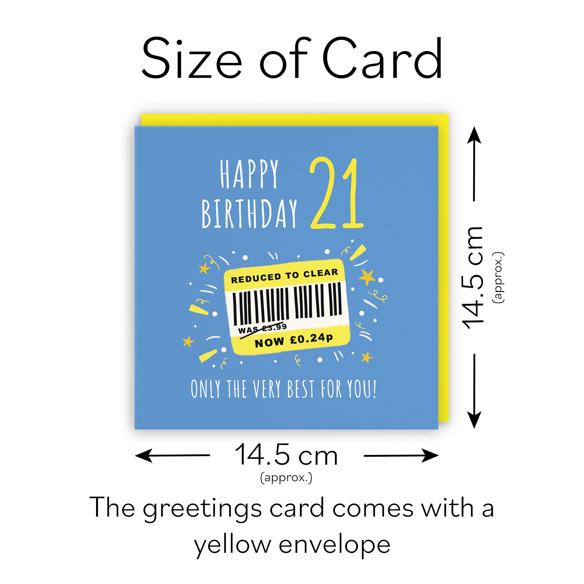 Men's 21st Birthday Card Reduced To Clear Moments - Default Title (BS00042)