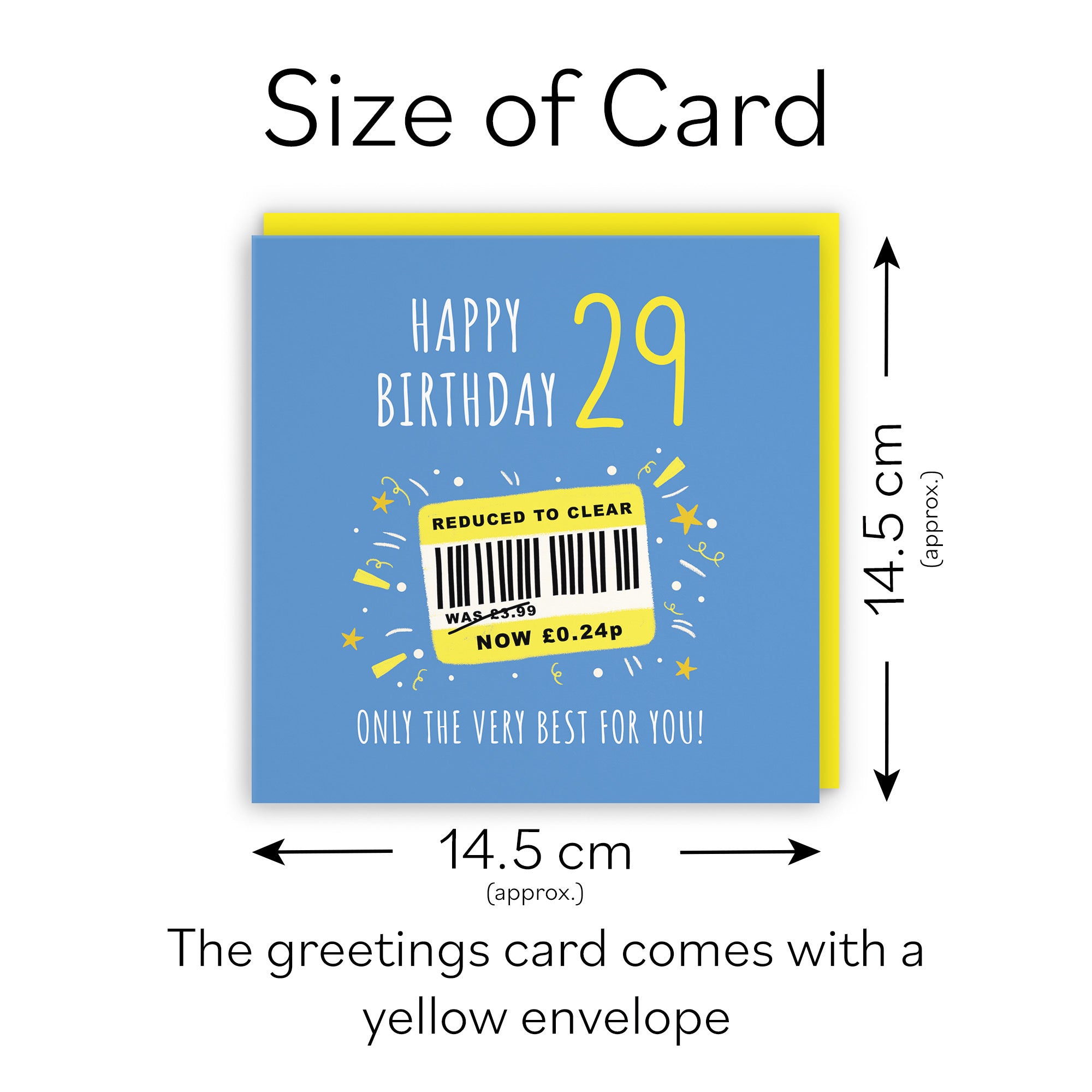 Men's 29th Birthday Card Reduced To Clear Moments - Default Title (BS00044)