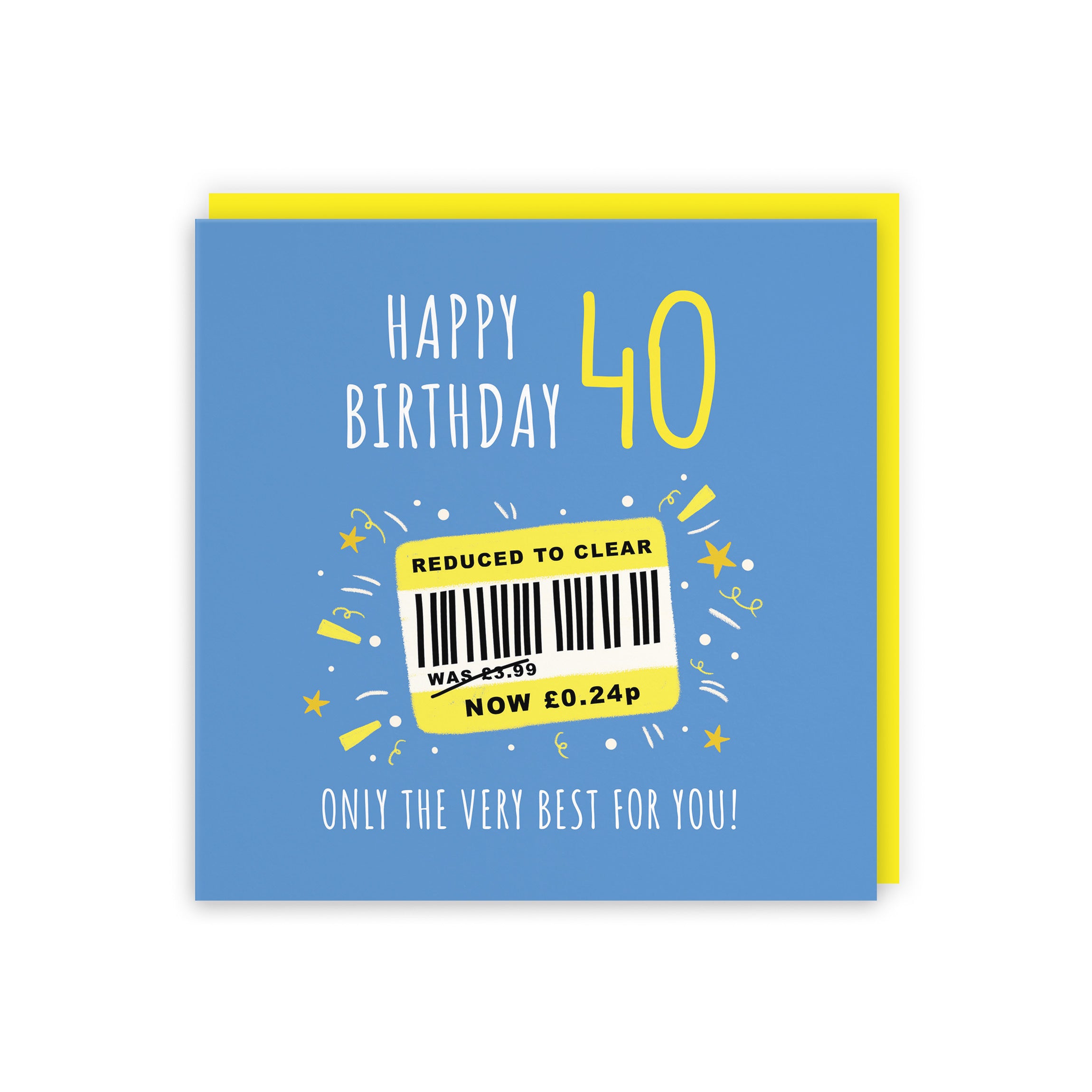 Men's 40th Birthday Card Reduced To Clear Moments - Default Title (BS00047)
