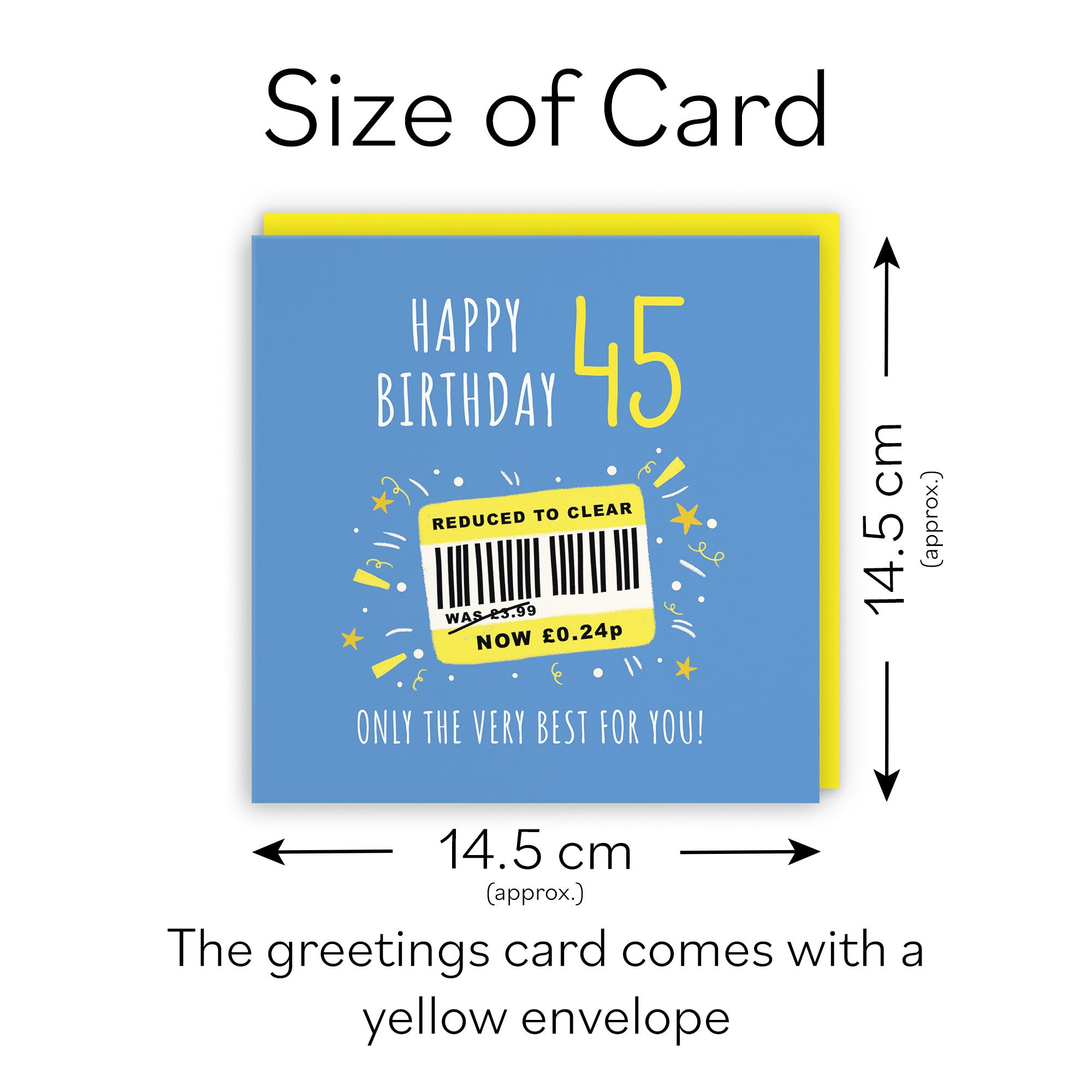 Men's 45th Birthday Card Reduced To Clear Moments - Default Title (BS00048)