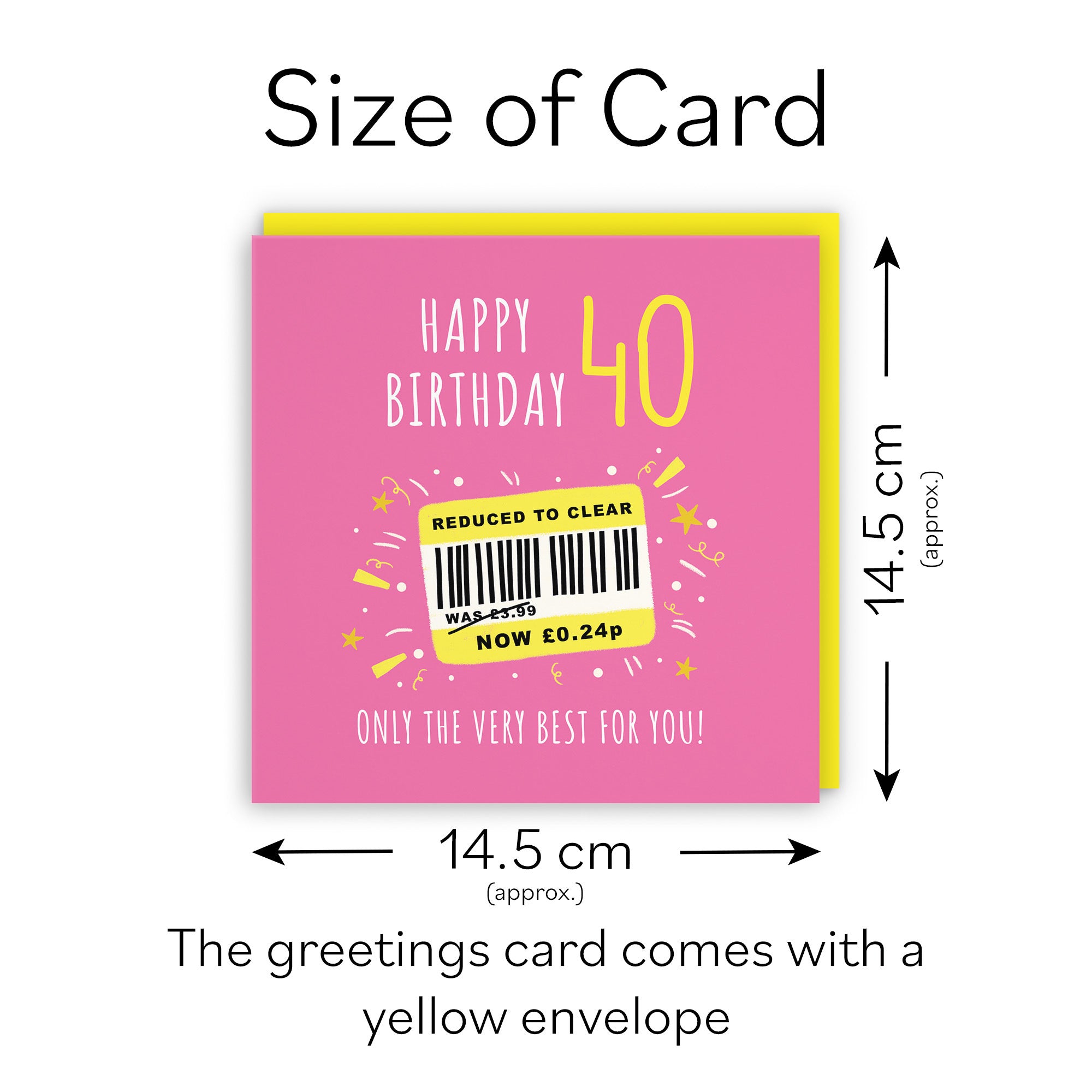 Women's 40th Birthday Card Reduced To Clear Moments - Default Title (BS00056)