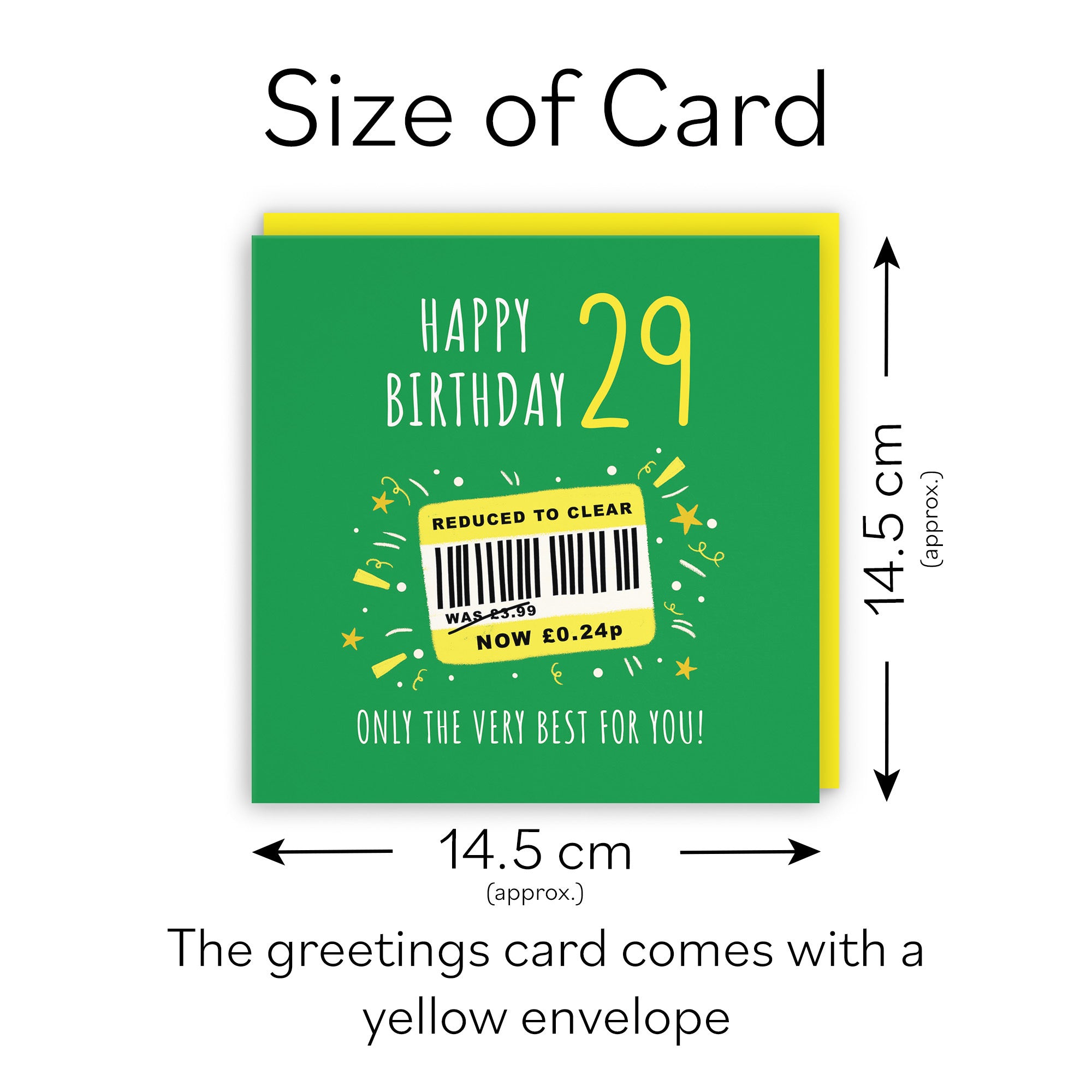 29th Birthday Card Reduced To Clear Moments - Default Title (BS00063)