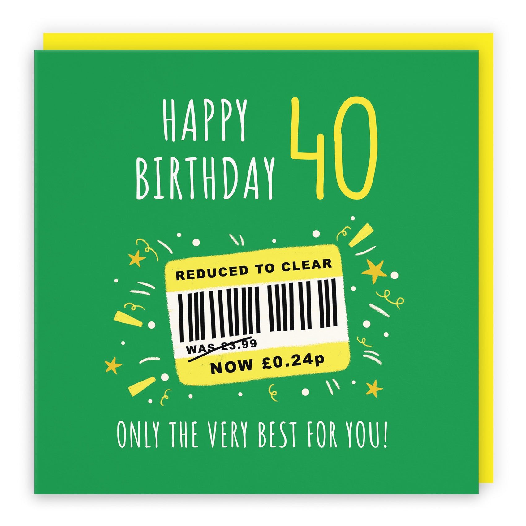 40th Birthday Card Reduced To Clear Moments - Default Title (BS00066)