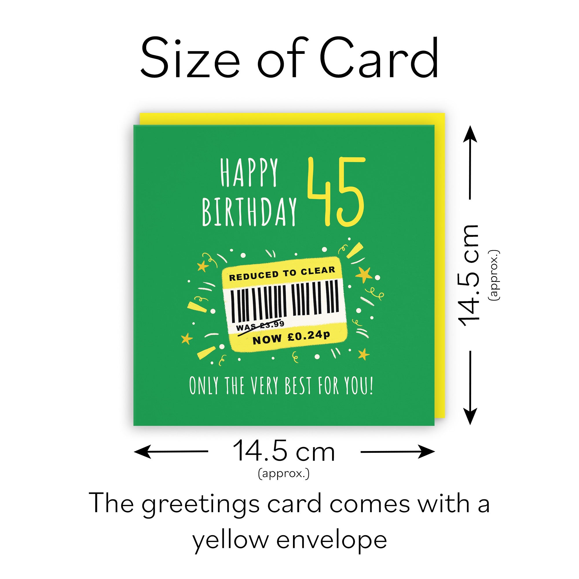 45th Birthday Card Reduced To Clear Moments - Default Title (BS00067)