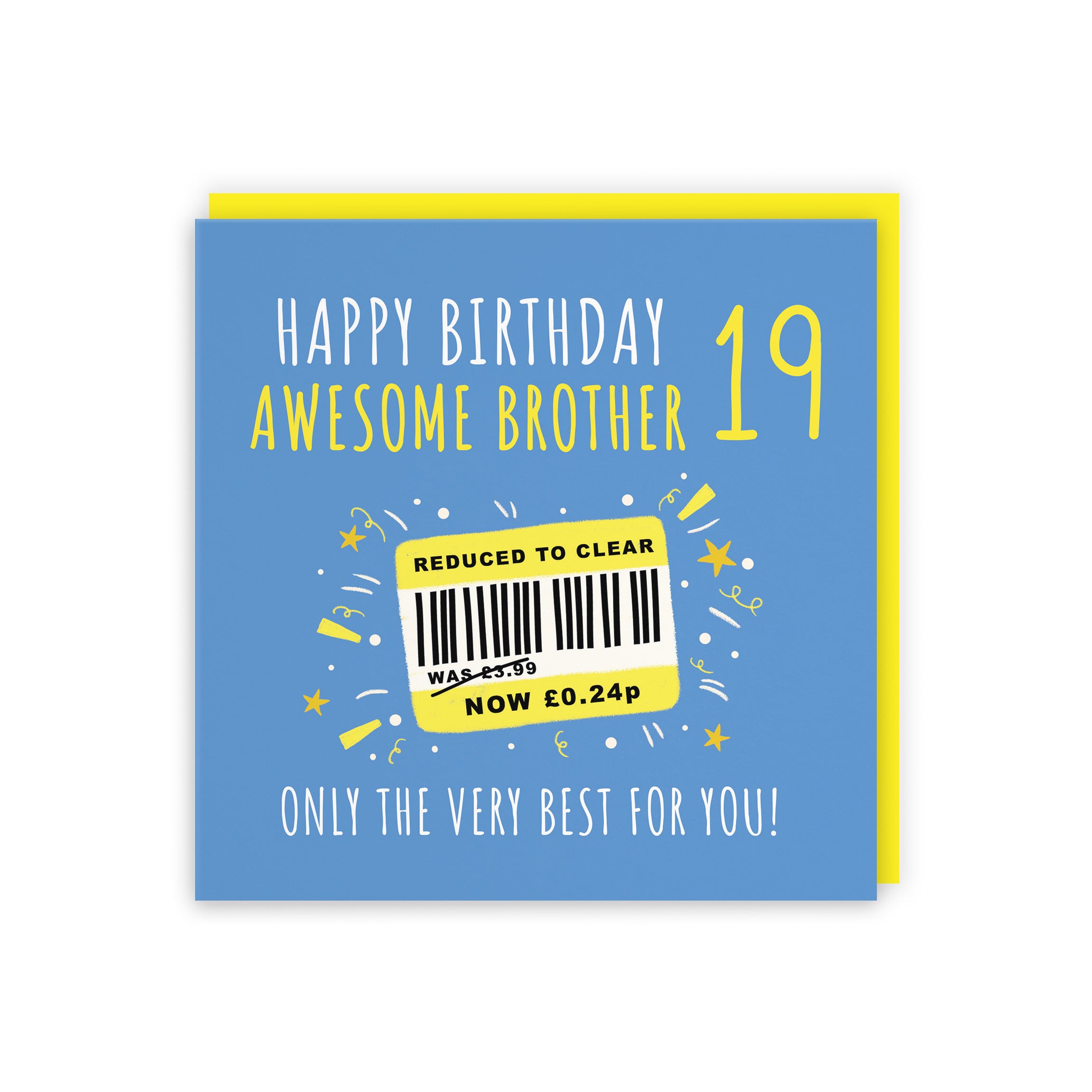 19th Brother Birthday Card Reduced To Clear Moments - Default Title (BS00074)