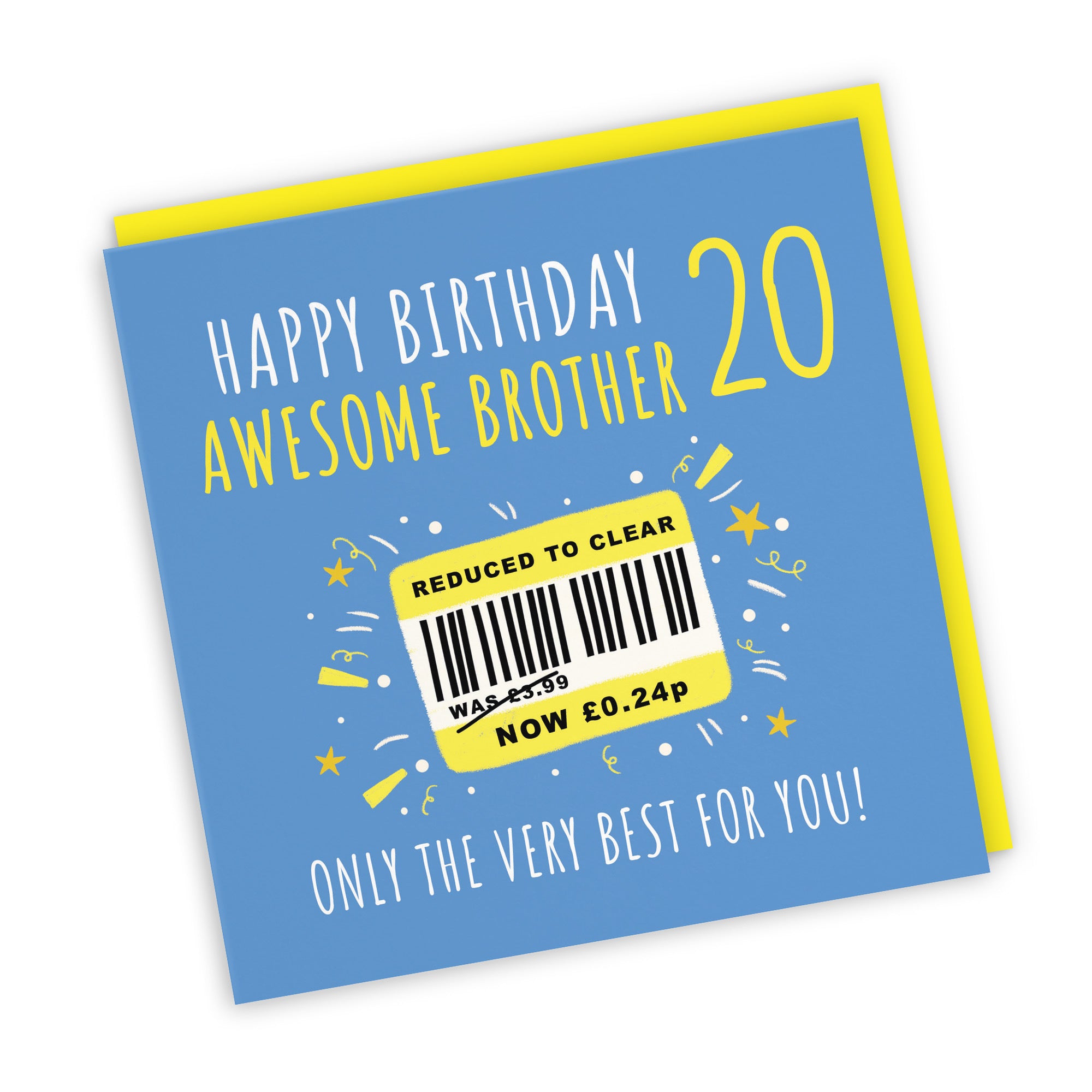 20th Brother Birthday Card Reduced To Clear Moments - Default Title (BS00075)