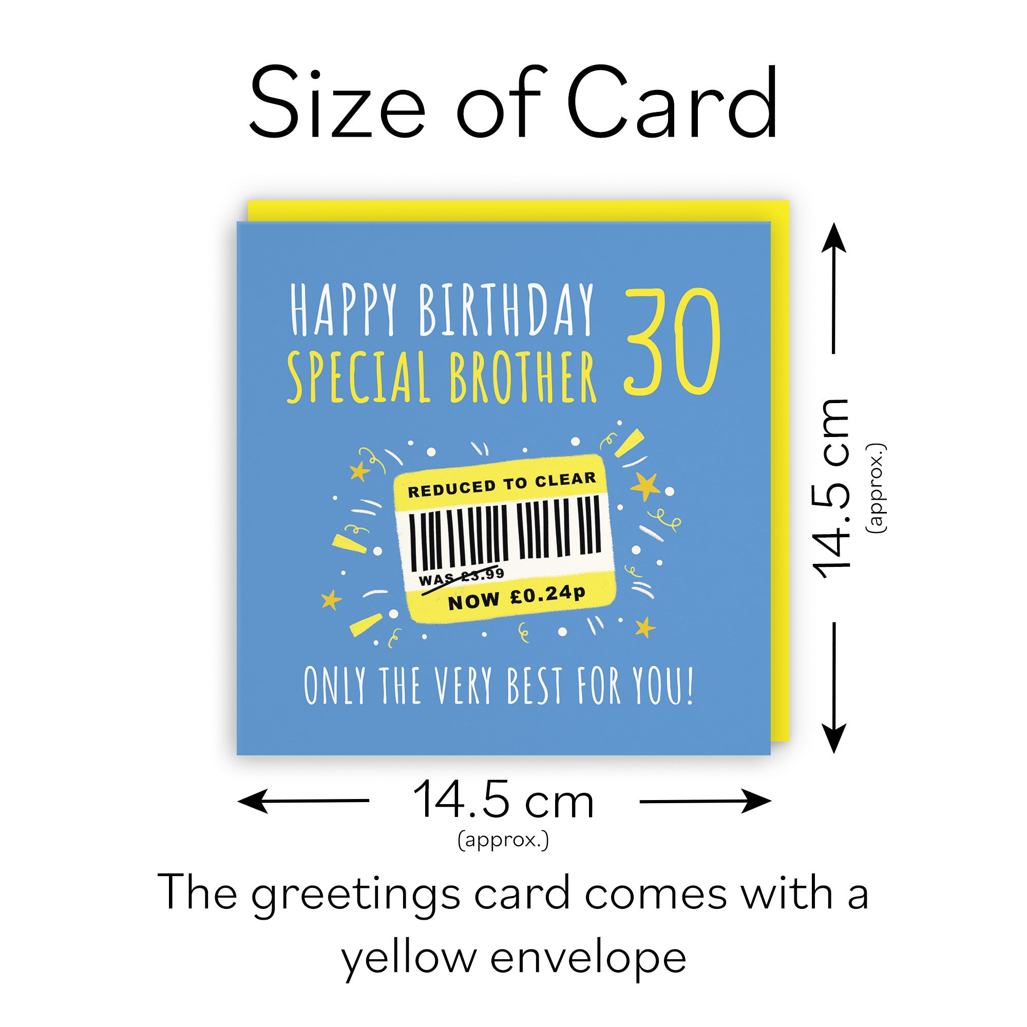 30th Brother Birthday Card Reduced To Clear Moments - Default Title (BS00078)