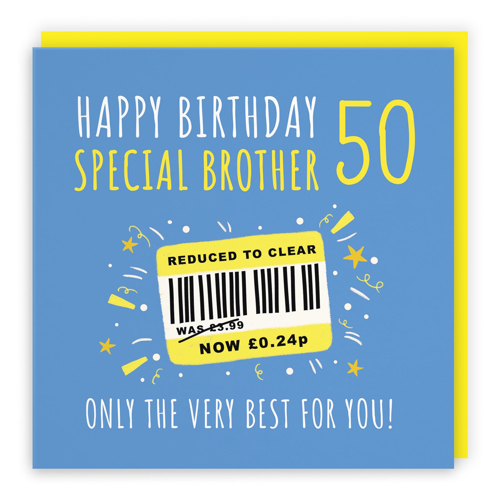 50th Brother Birthday Card Reduced To Clear Moments - Default Title (BS00080)