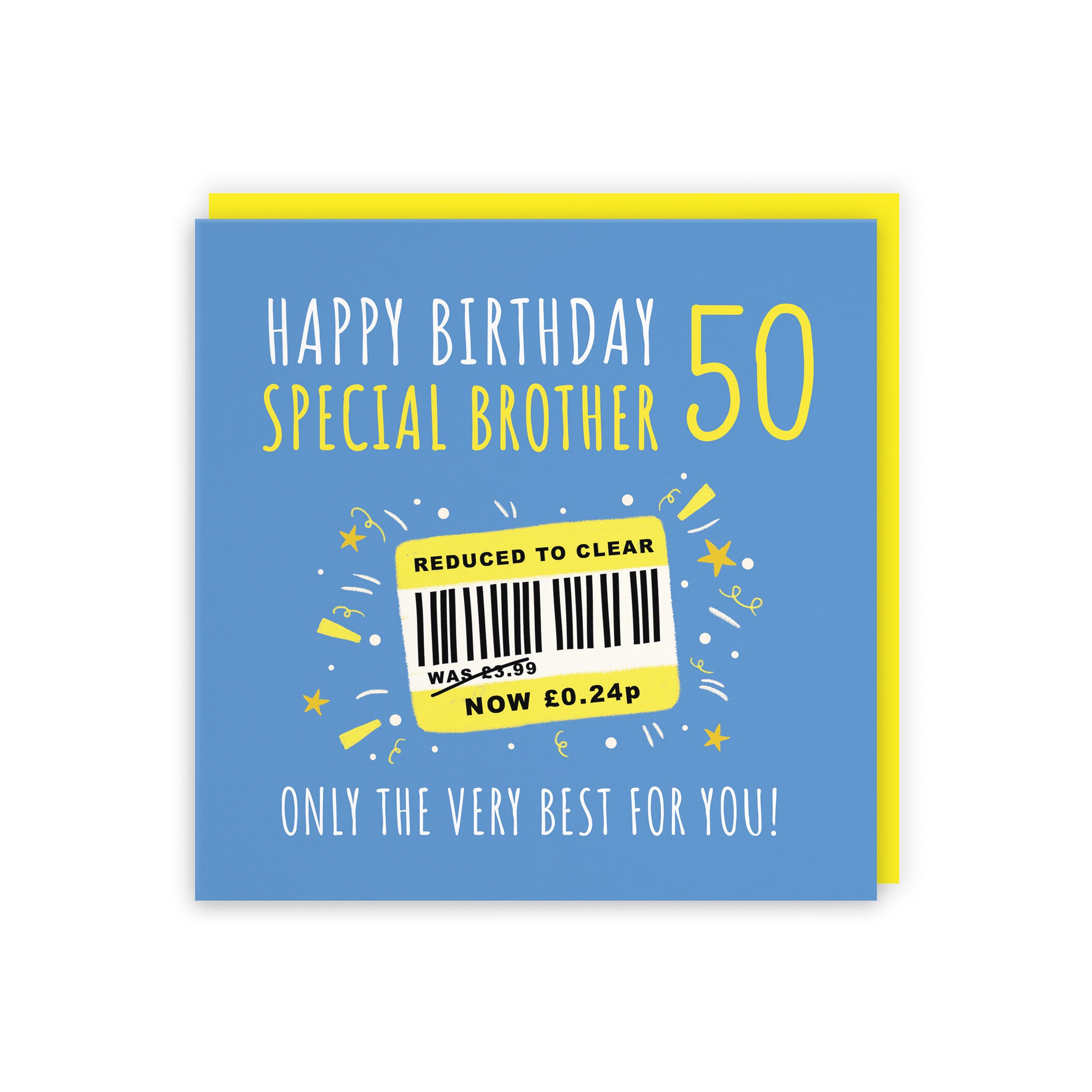50th Brother Birthday Card Reduced To Clear Moments - Default Title (BS00080)