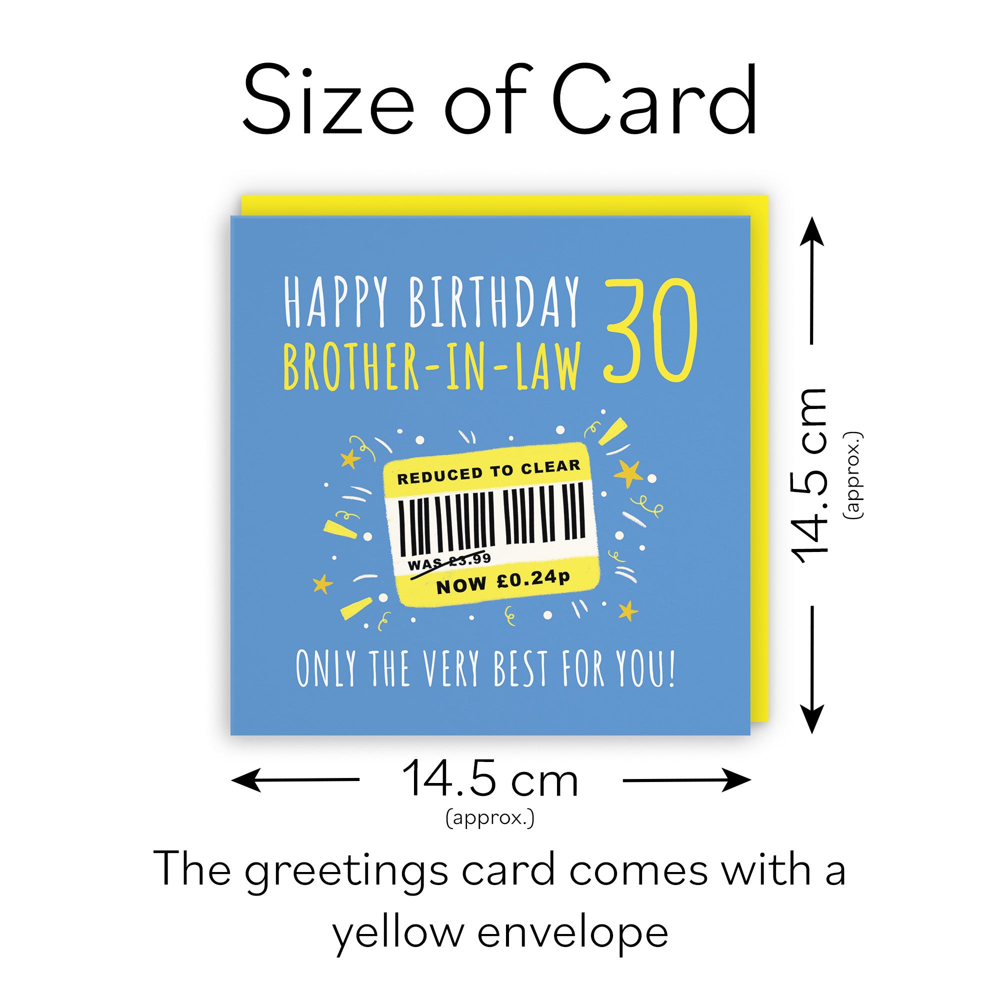 30th Brother-in-Law Birthday Card Reduced To Clear Moments - Default Title (BS00082)