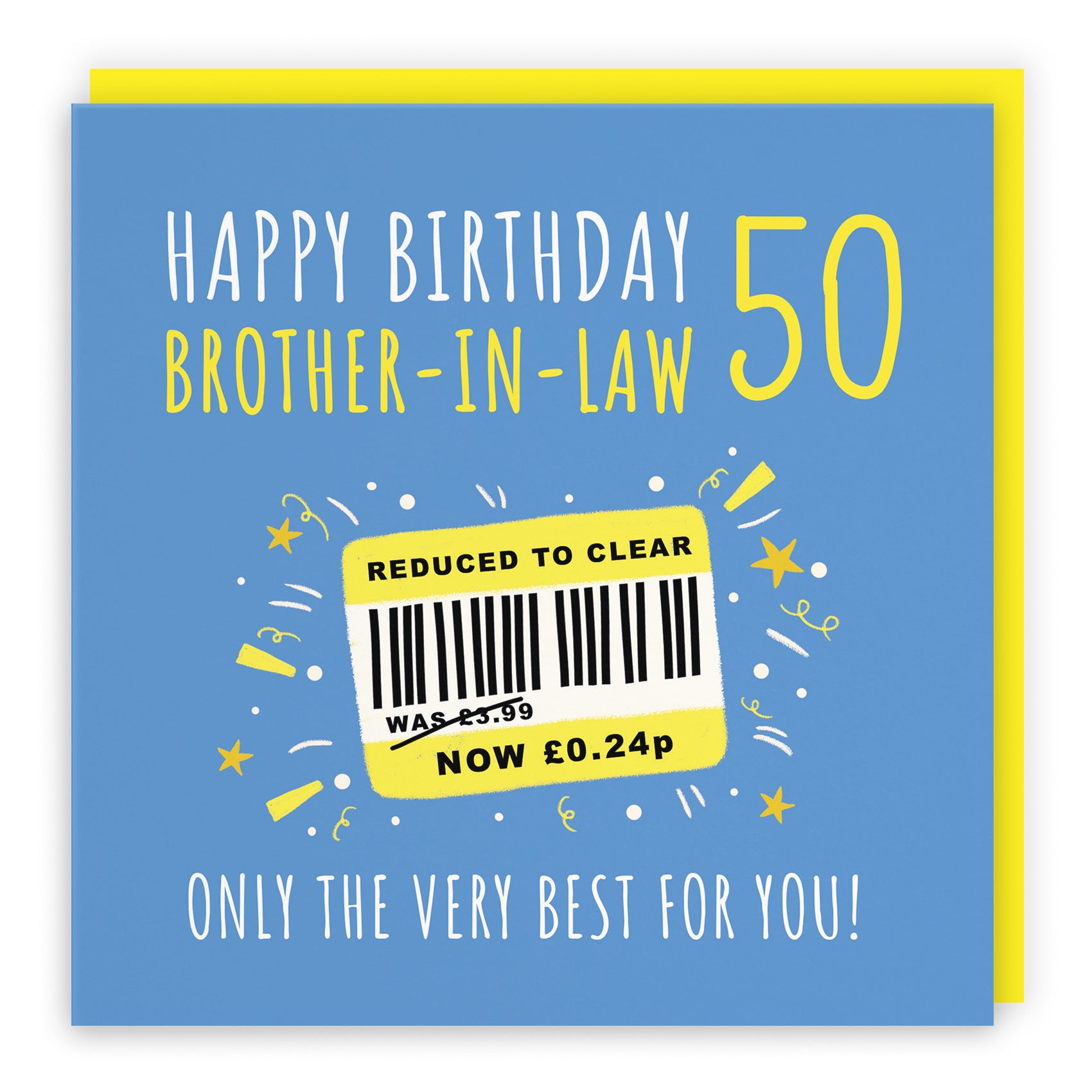 50th Brother-in-Law Birthday Card Reduced To Clear Moments - Default Title (BS00084)