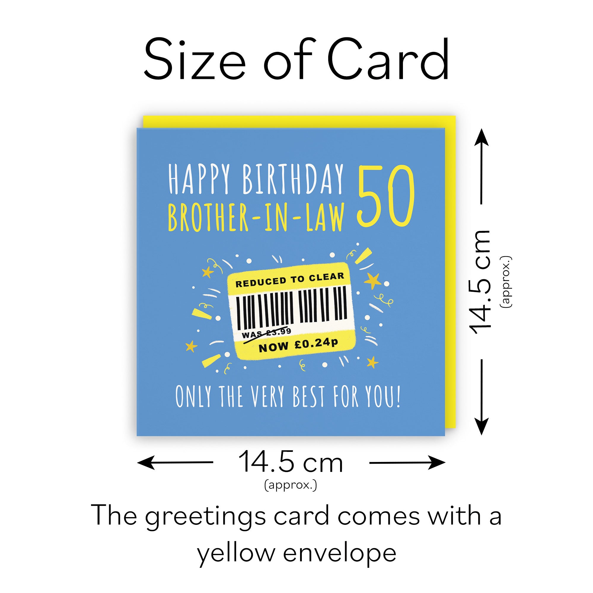50th Brother-in-Law Birthday Card Reduced To Clear Moments - Default Title (BS00084)