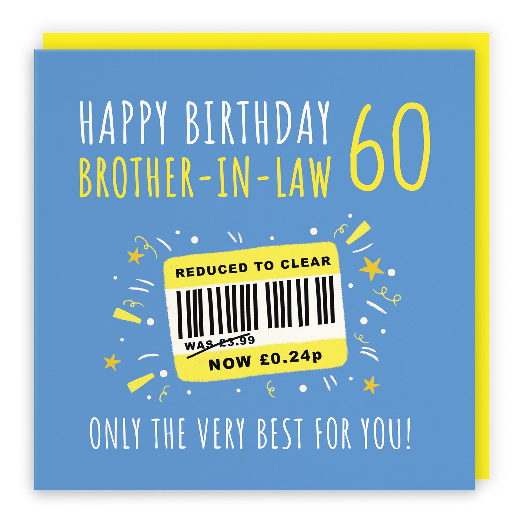 60th Brother-in-Law Birthday Card Reduced To Clear Moments - Default Title (BS00085)