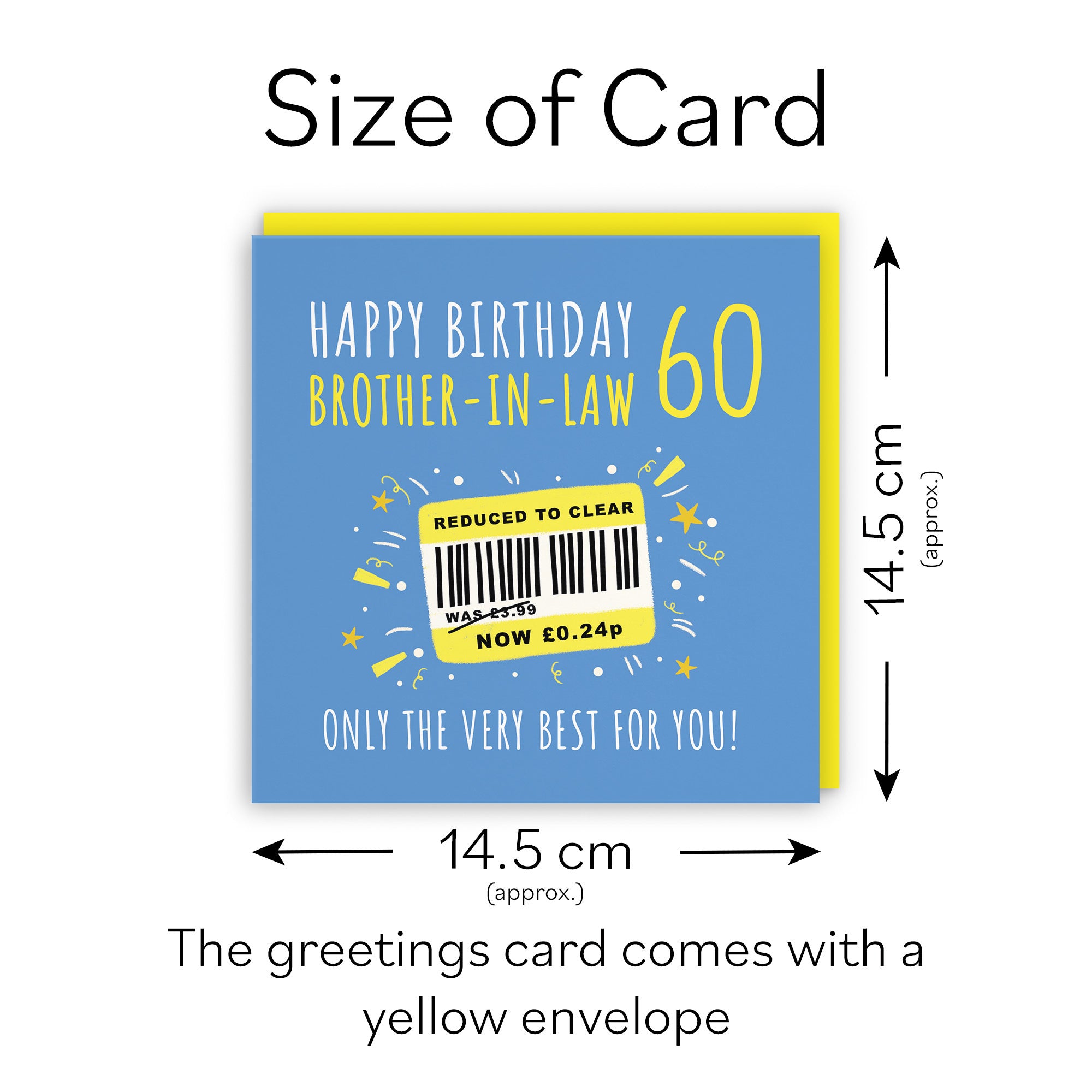 60th Brother-in-Law Birthday Card Reduced To Clear Moments - Default Title (BS00085)