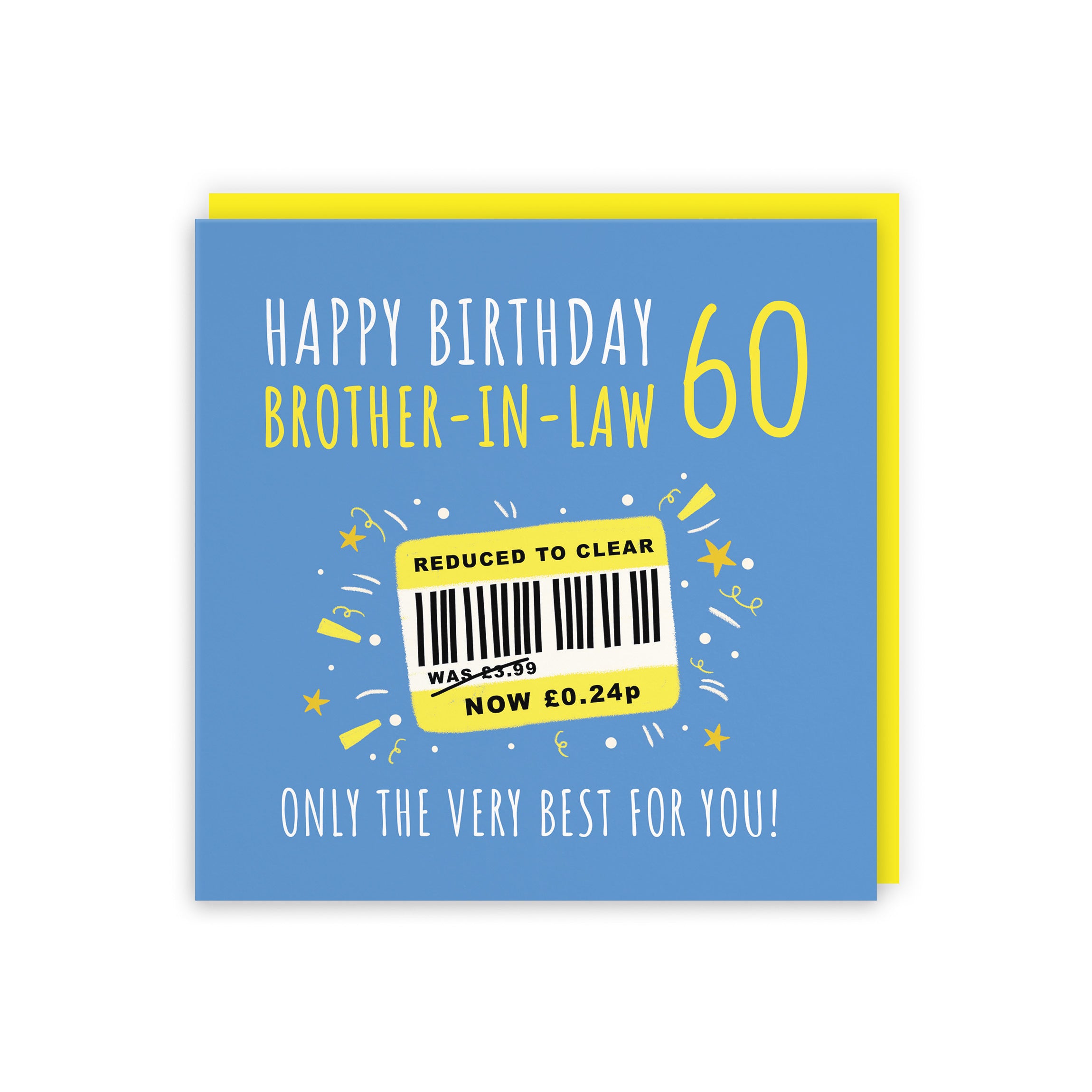 60th Brother-in-Law Birthday Card Reduced To Clear Moments - Default Title (BS00085)
