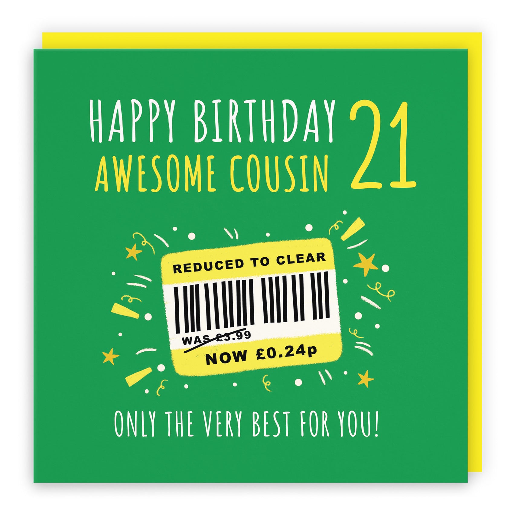 21st Cousin Birthday Card Reduced To Clear Moments - Default Title (BS00087)