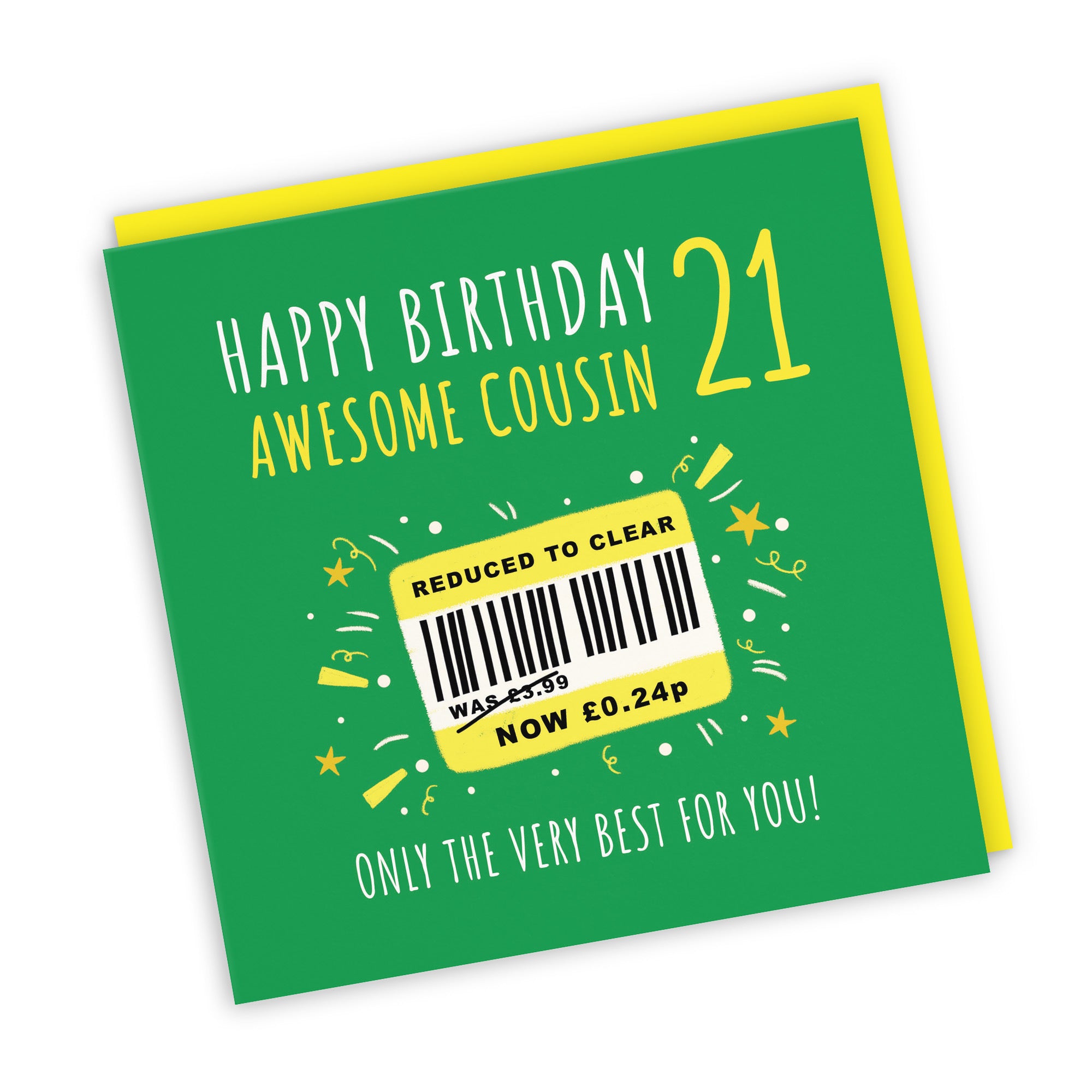 21st Cousin Birthday Card Reduced To Clear Moments - Default Title (BS00087)
