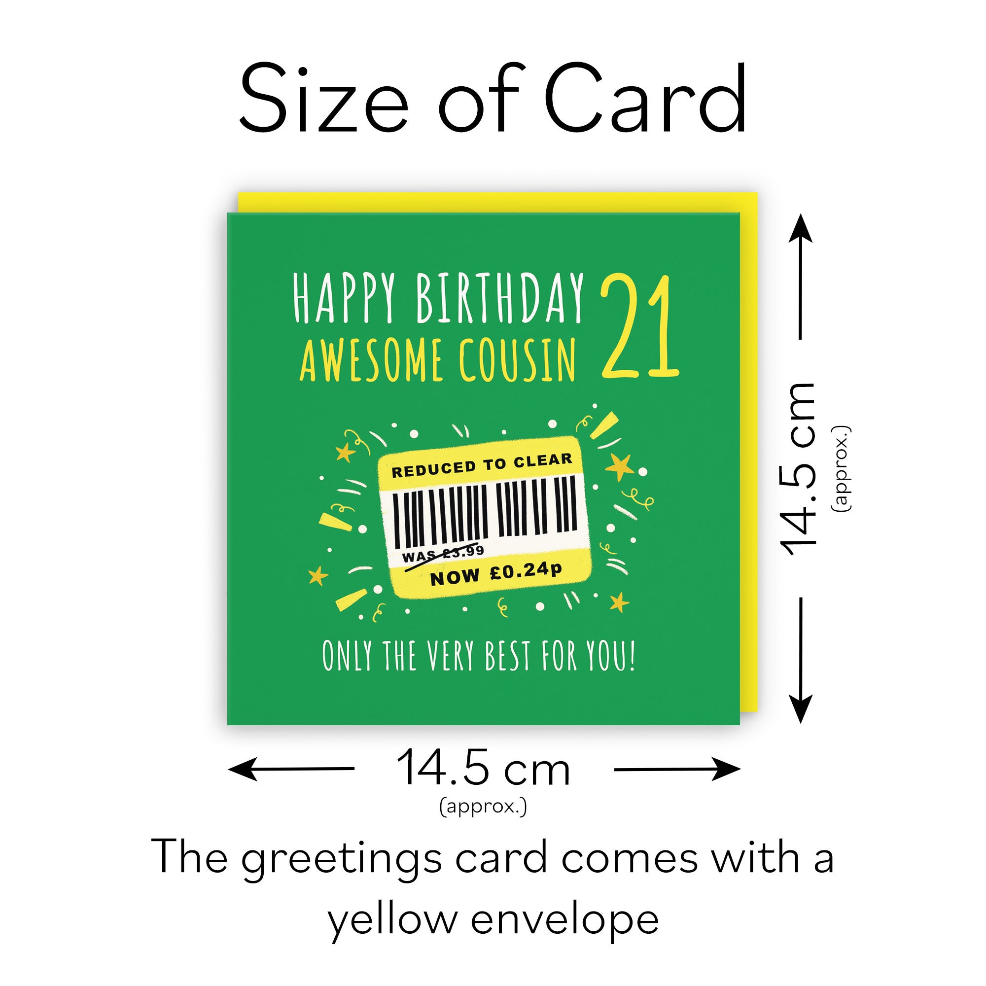 21st Cousin Birthday Card Reduced To Clear Moments - Default Title (BS00087)